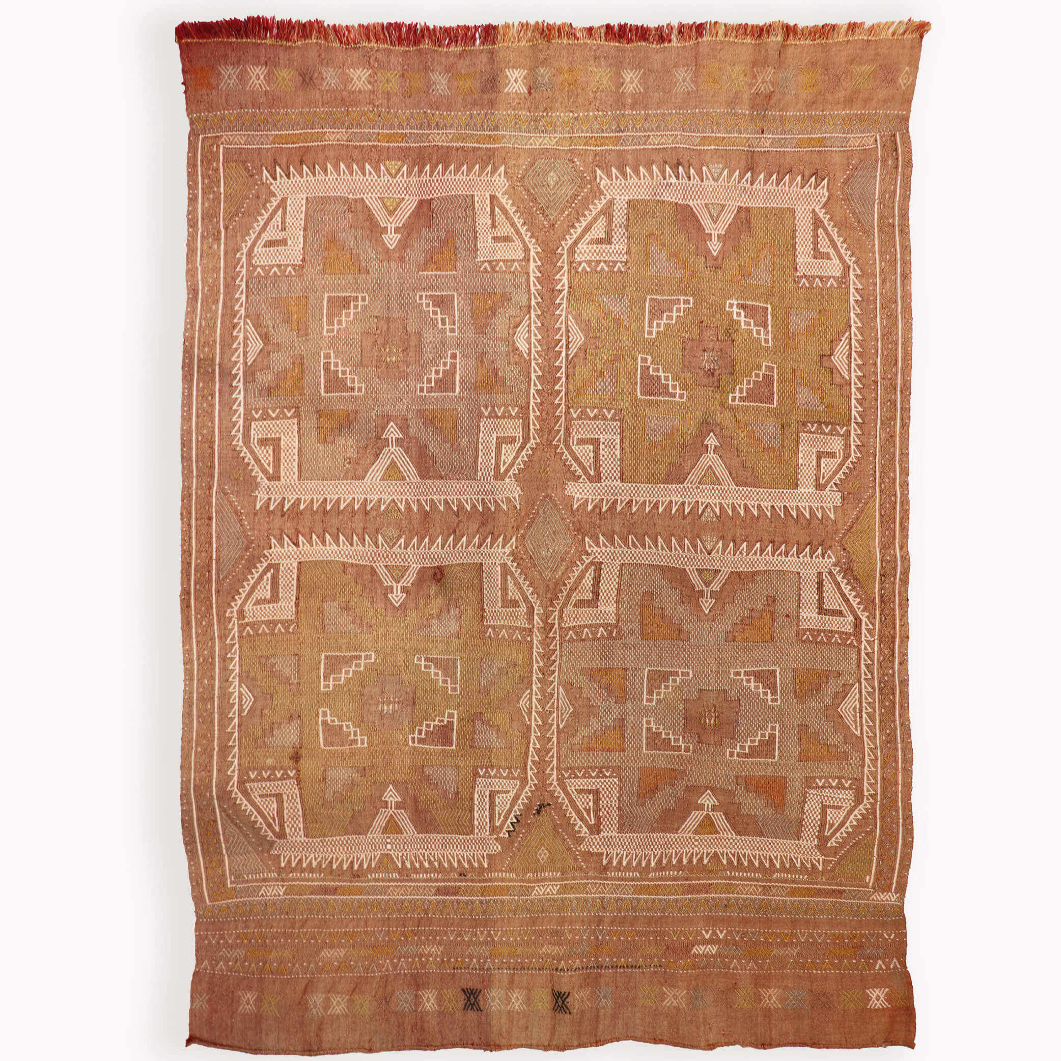 Washed Clay Aztec Rug  - W141cm x L205cm