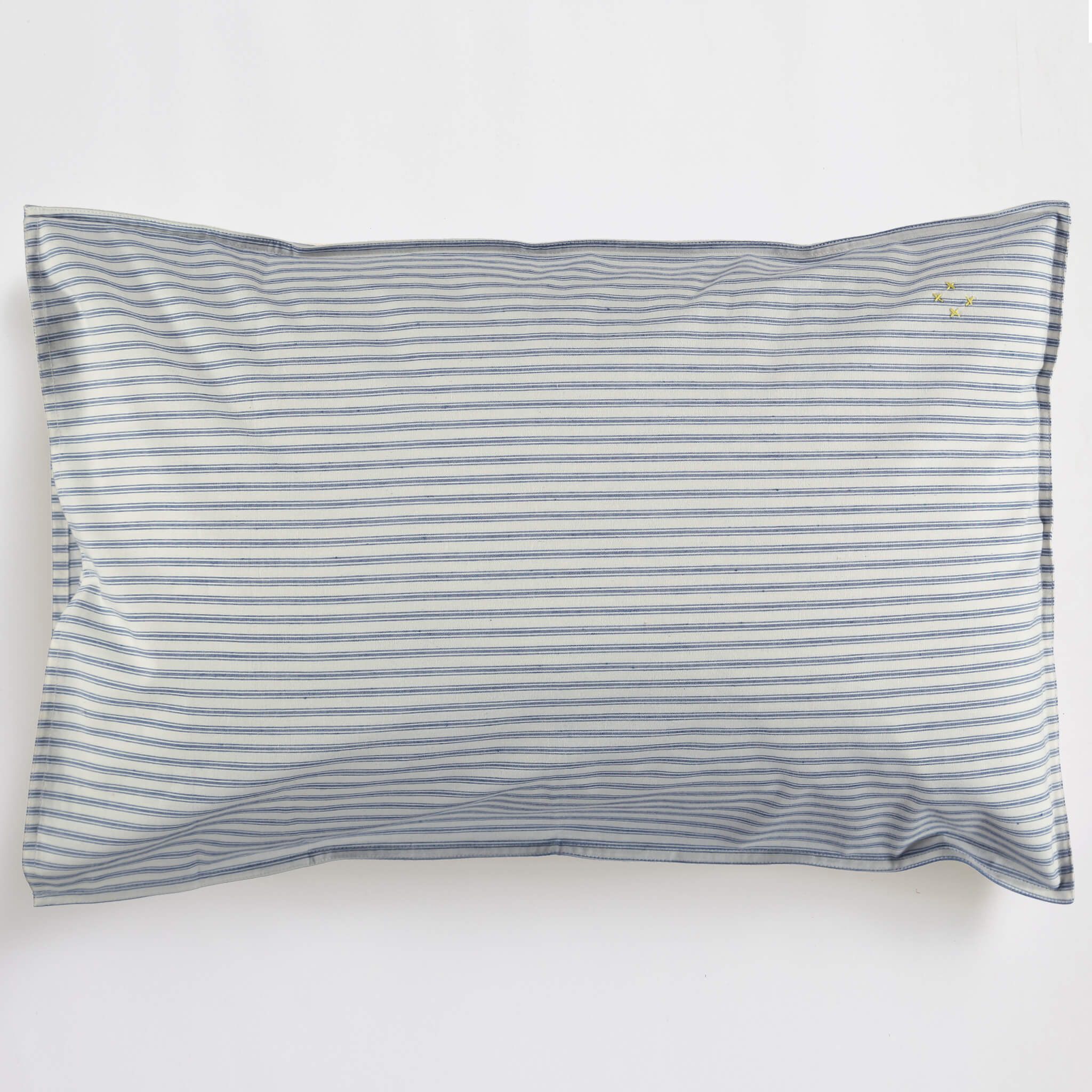 Blue Ticking Stripe Pillowcase