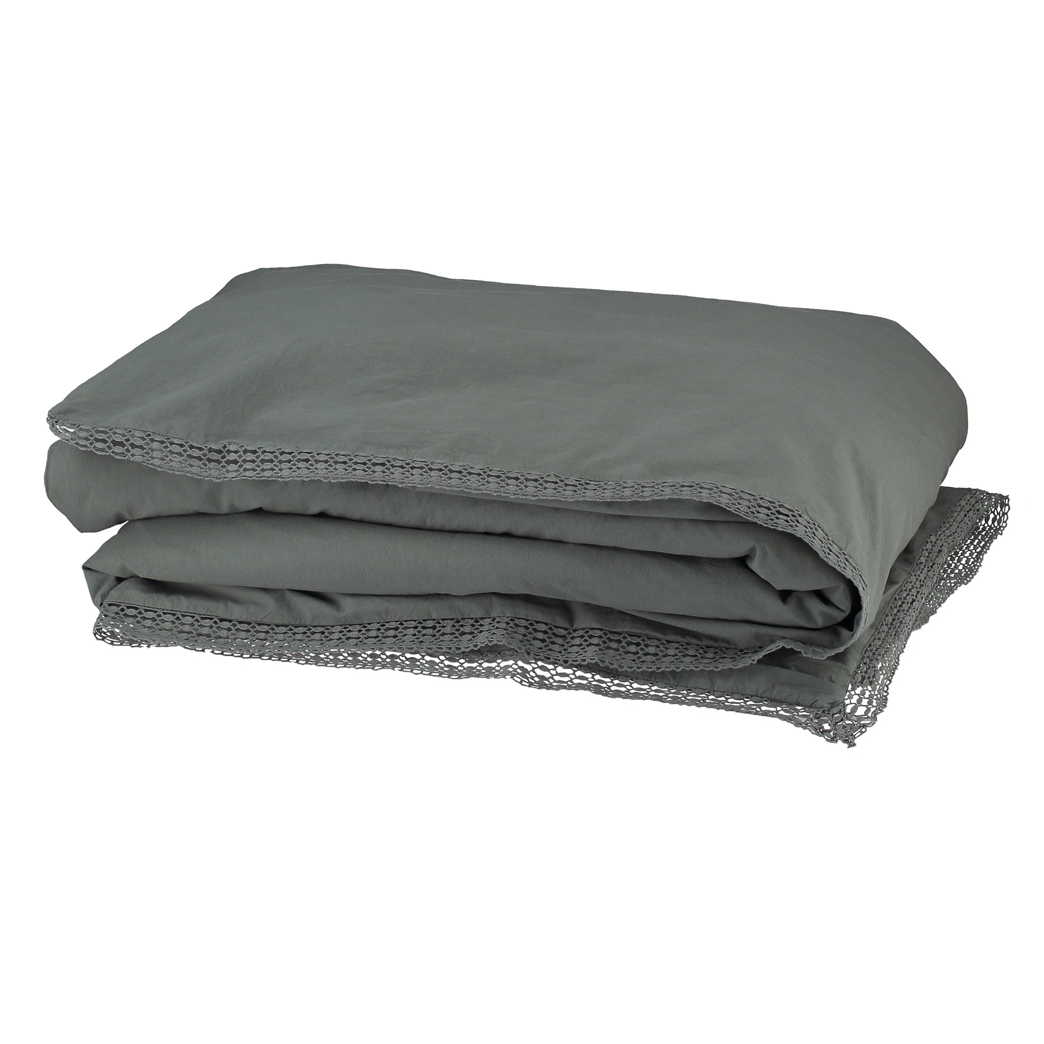 Organic Cotton Percale Petrol Duvet Cover