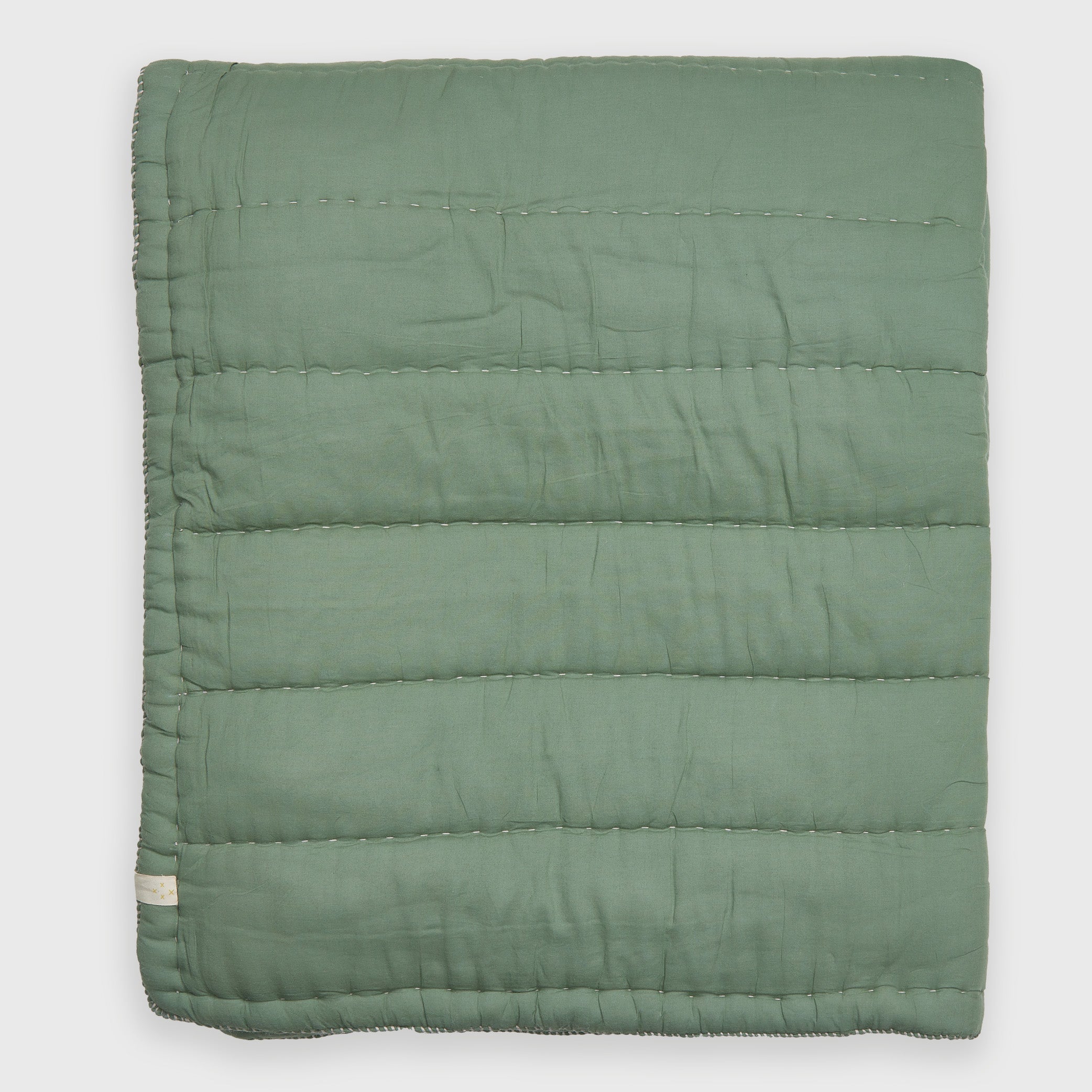 SECONDS Hand Quilted blanket - Eucalyptus