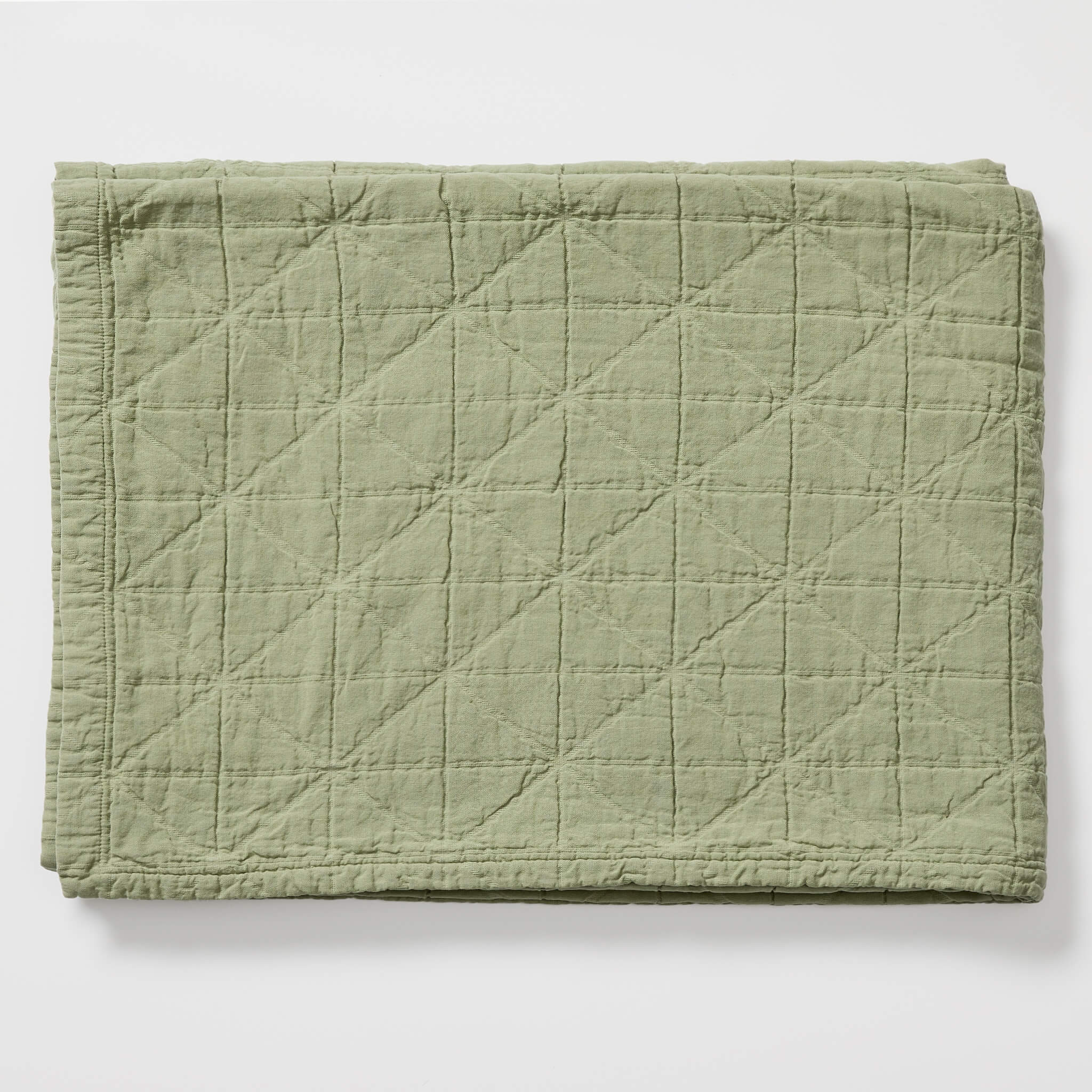 Diamond Soft Organic Cotton Blanket - Sage