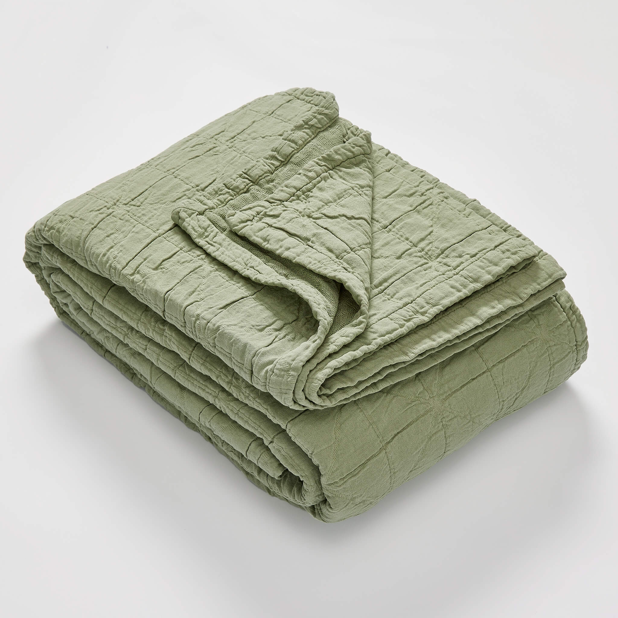 Diamond Soft Organic Cotton Blanket - Sage