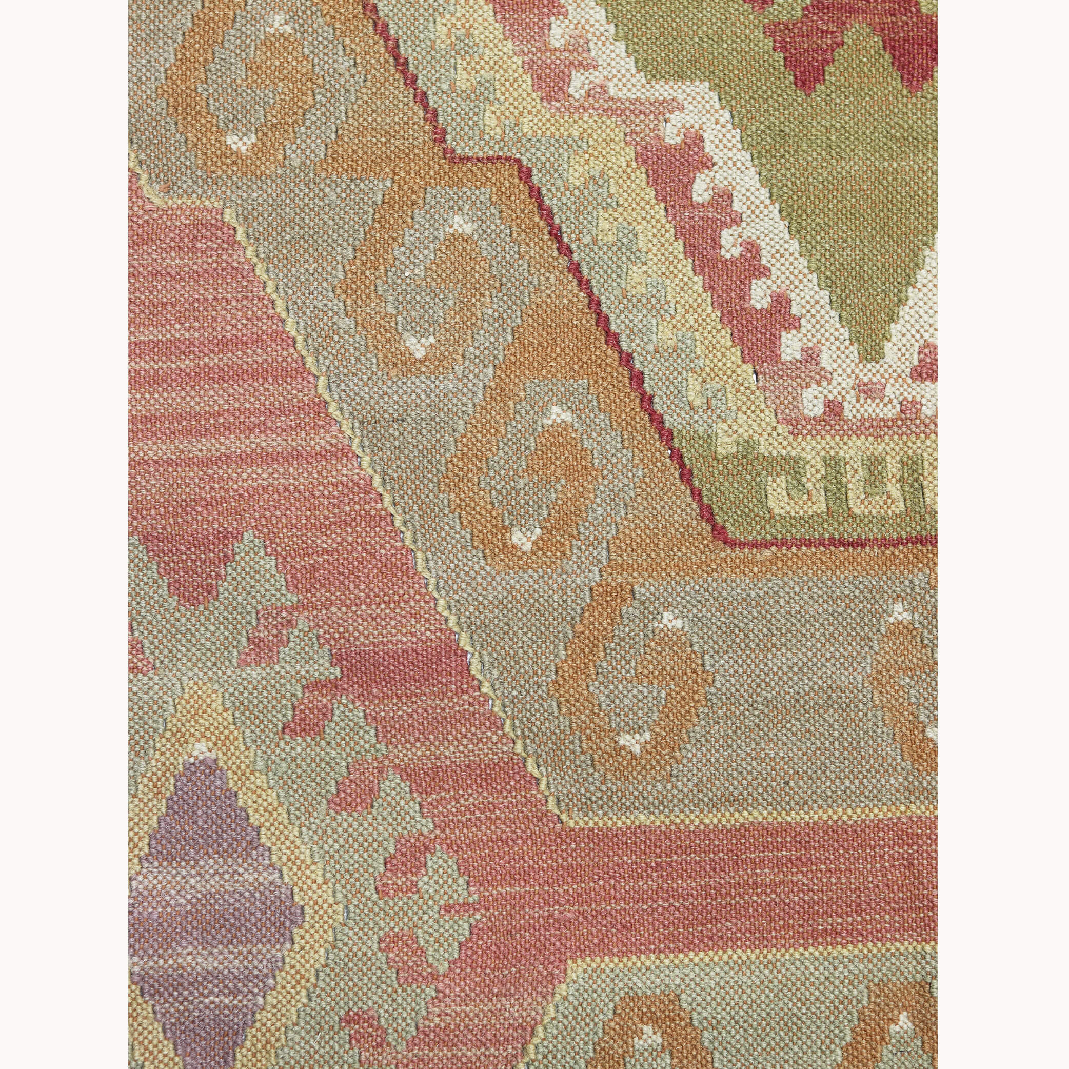 Large Clay Marl Turkish Flat Weave  - W162cm x L237cm