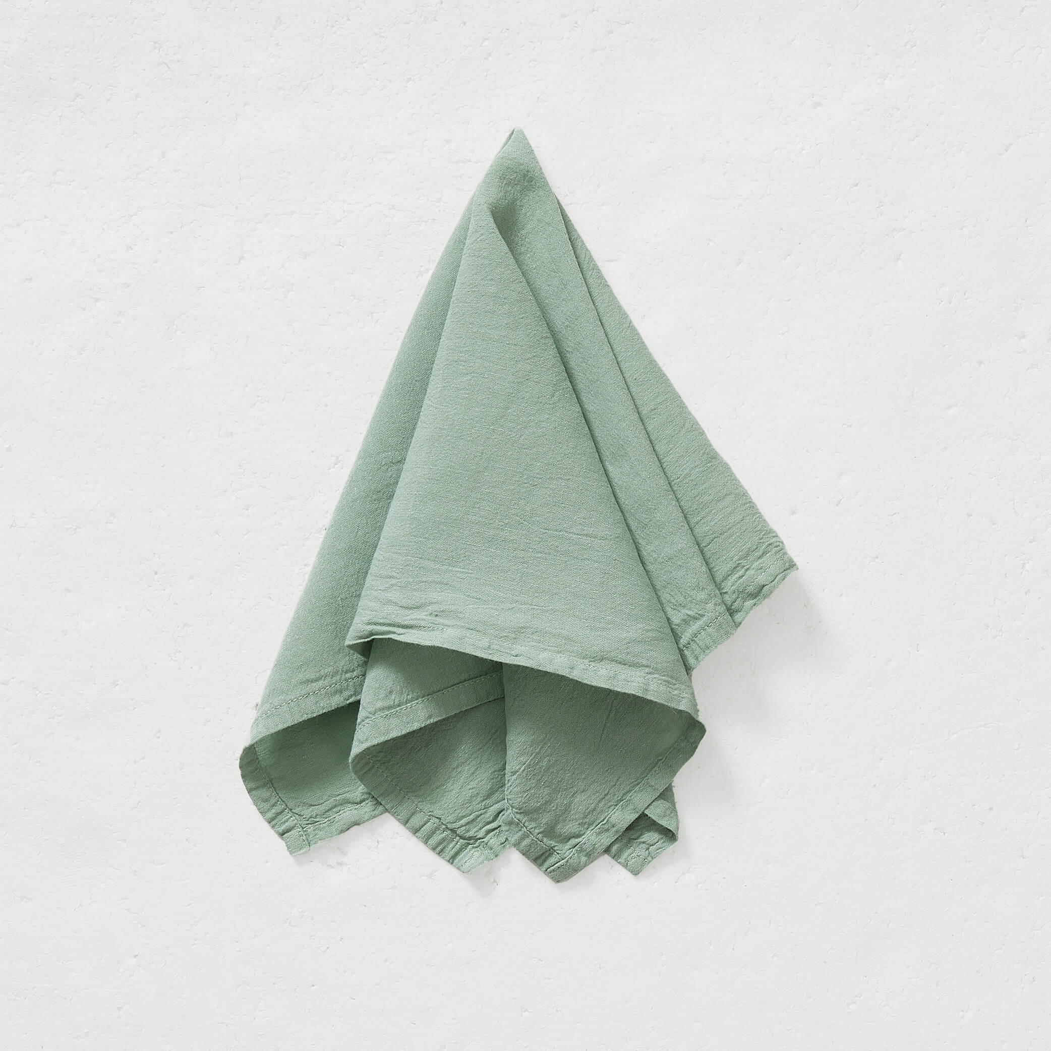 Washed Linen Cotton Napkin - Celedon Green