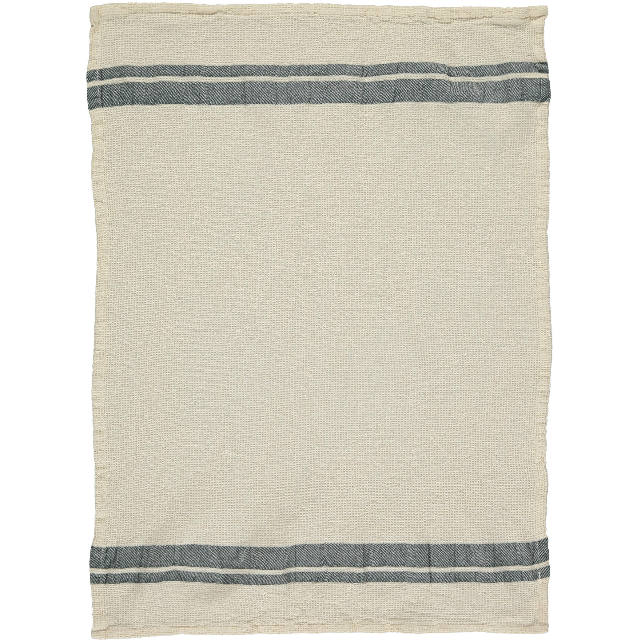 Ecru Stripe Soft Waffle Cotton Towel