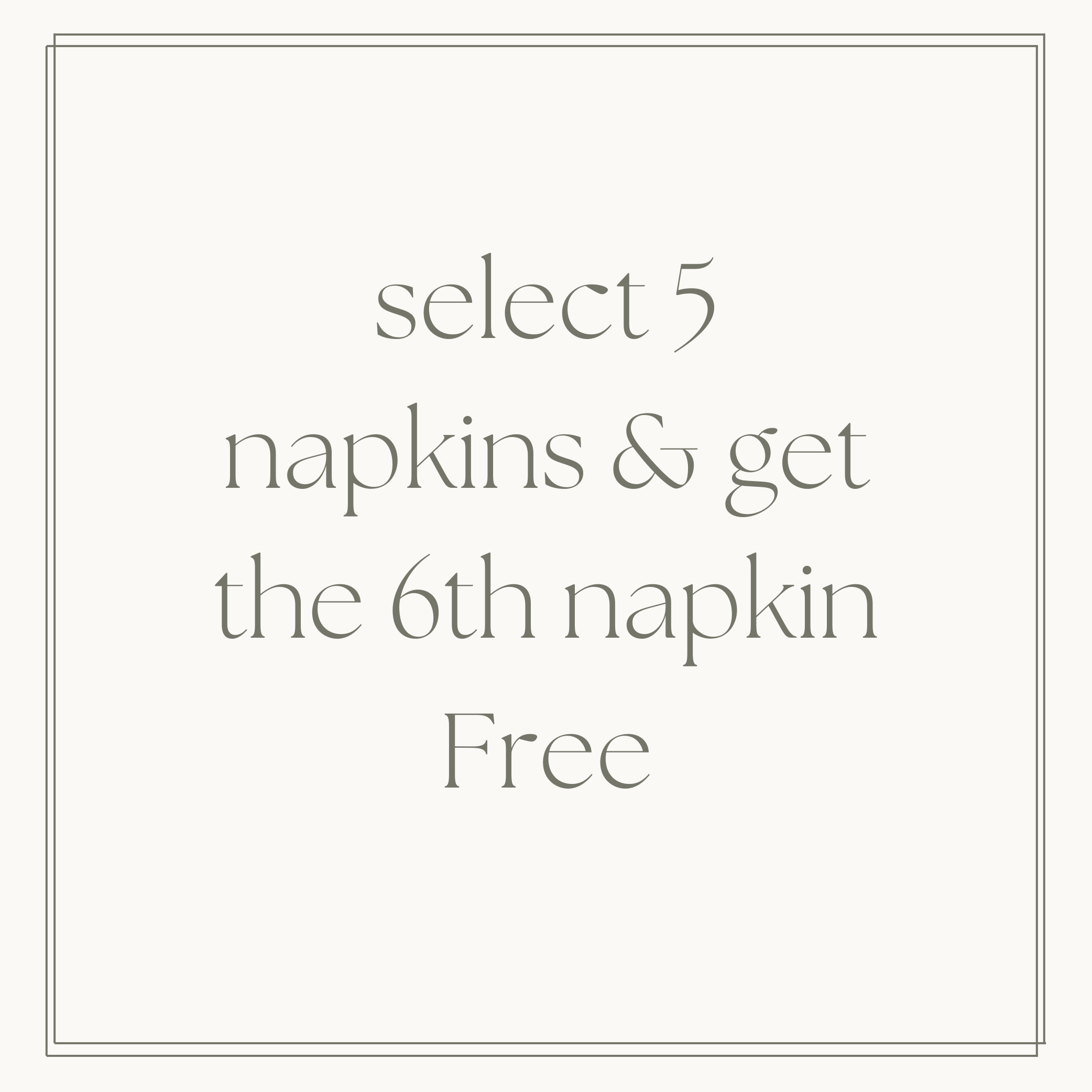 Set of 6 Napkins