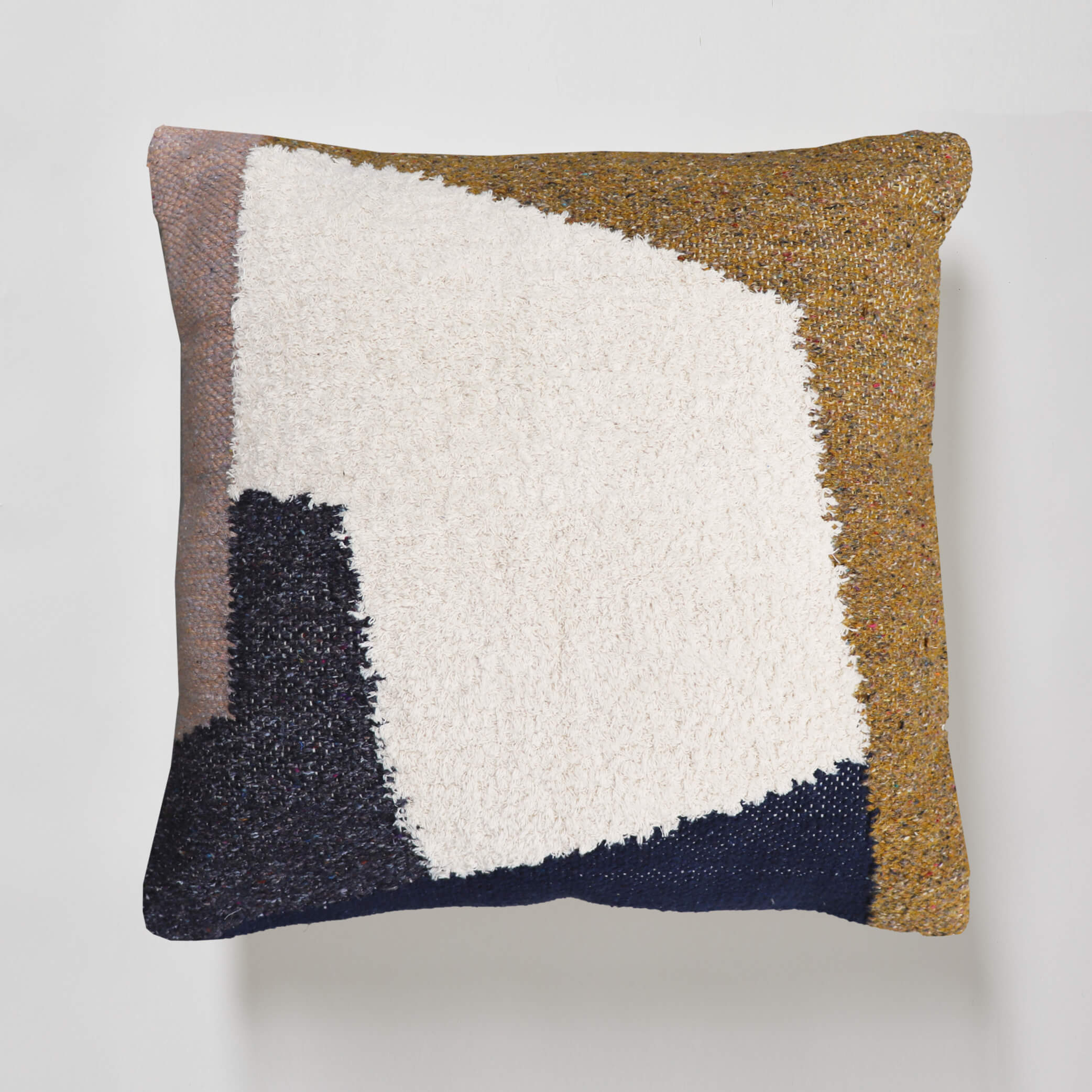 Square colour block cushion