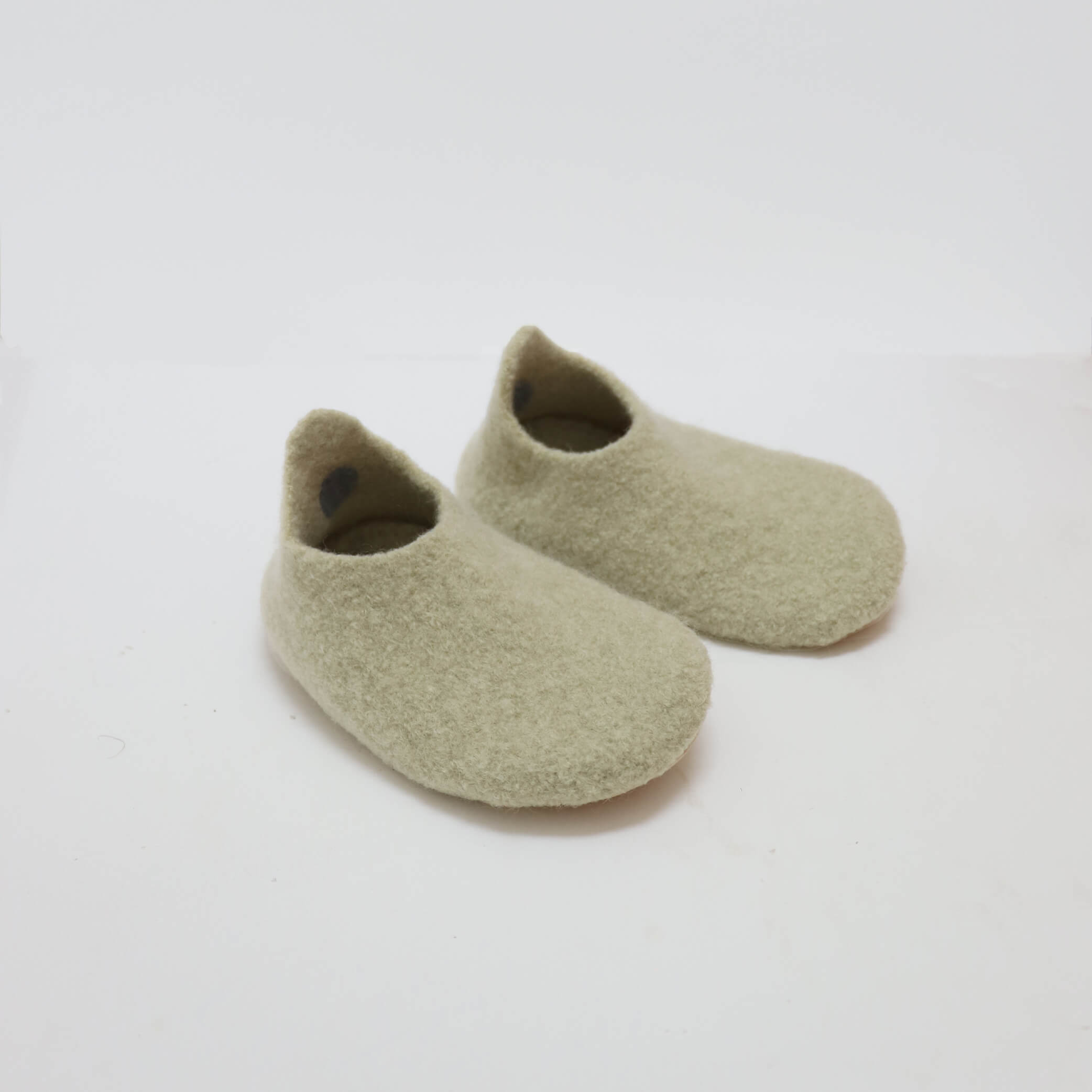 Kids Merino Wool Slippers - Celery