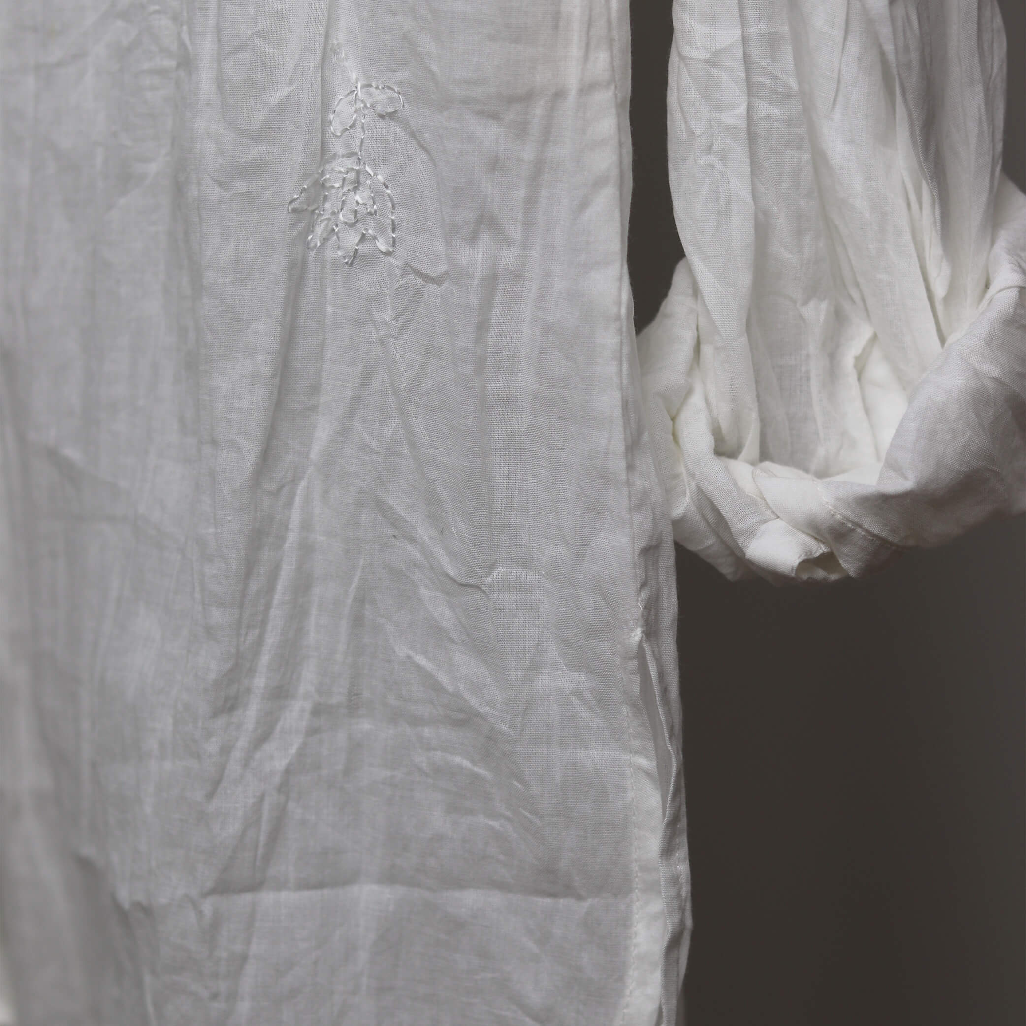 Cotton Voile Shirt in Chalk