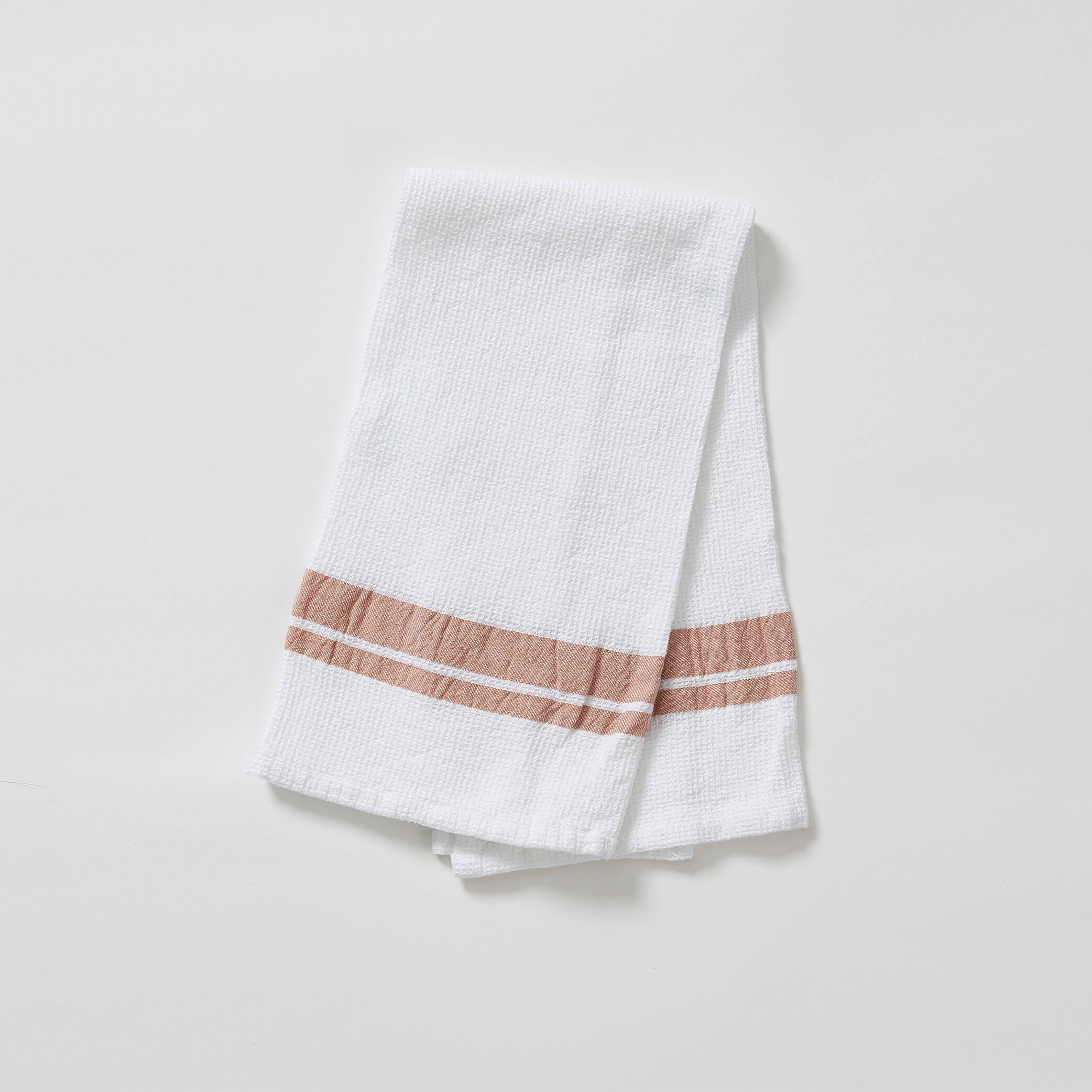 White Stripe Soft Waffle Cotton Hand Towels