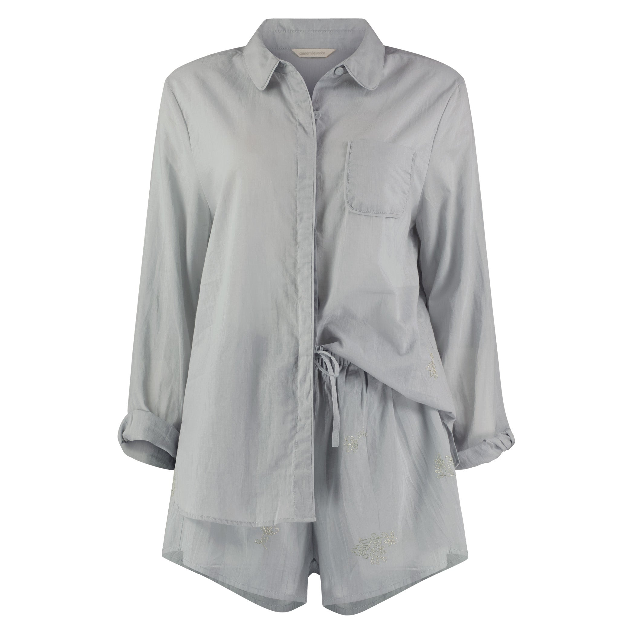 Cotton Voile Shirt in Chalk