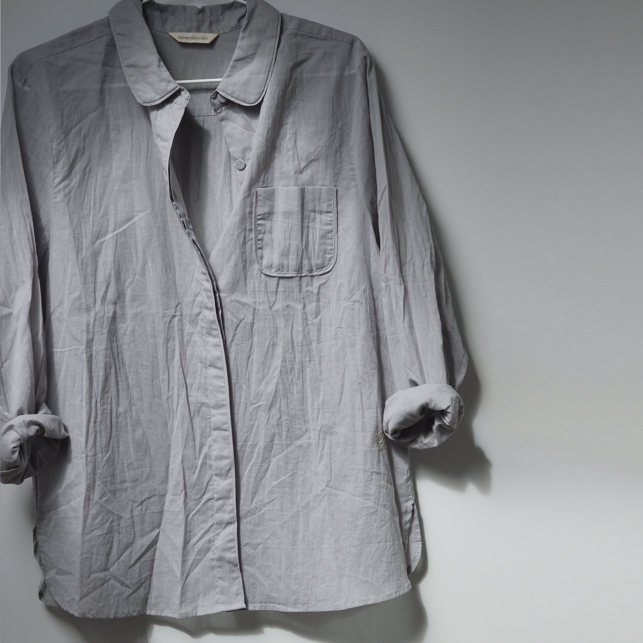 Cotton Voile Shirt in Chalk