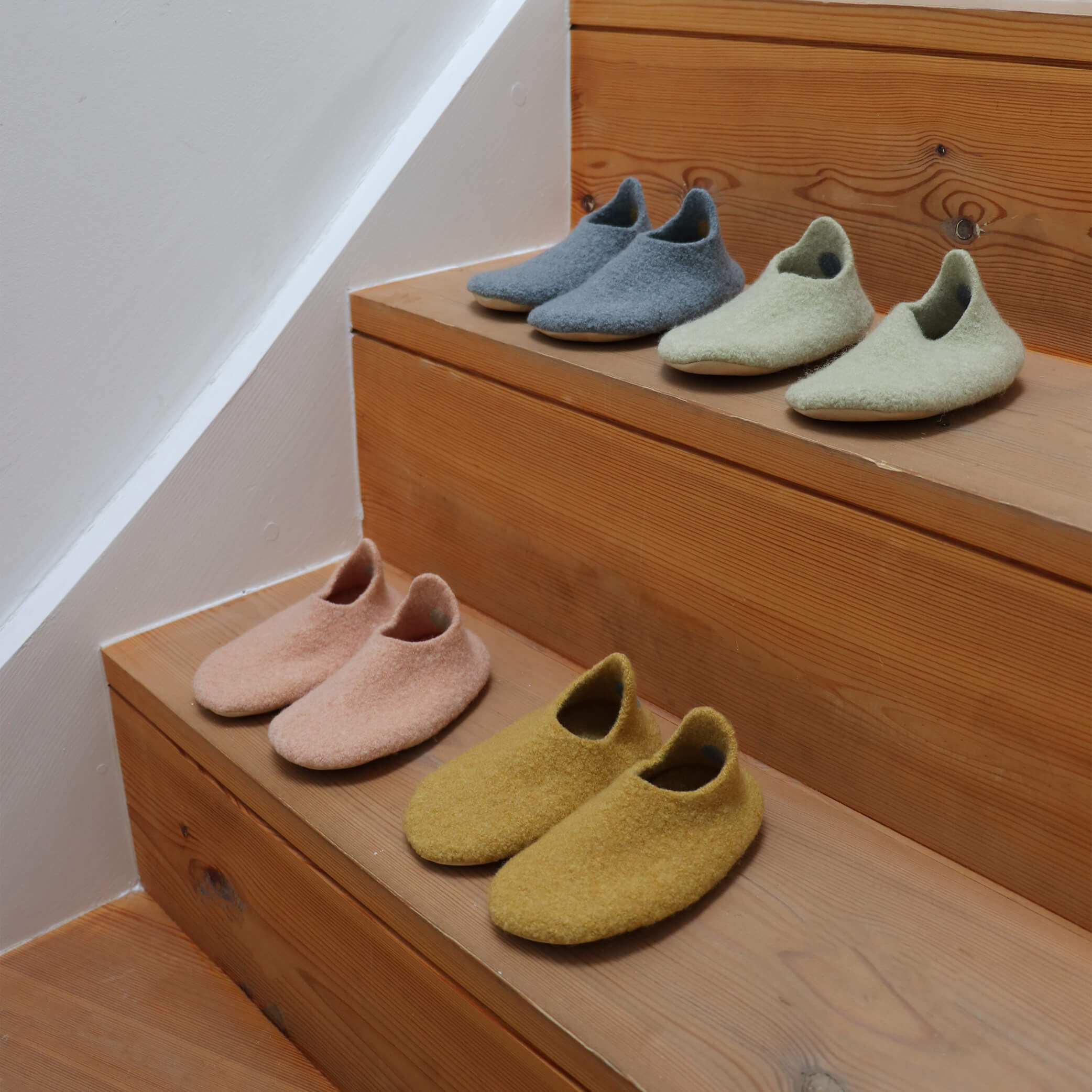 Kids Merino Wool Slippers - Chamomile