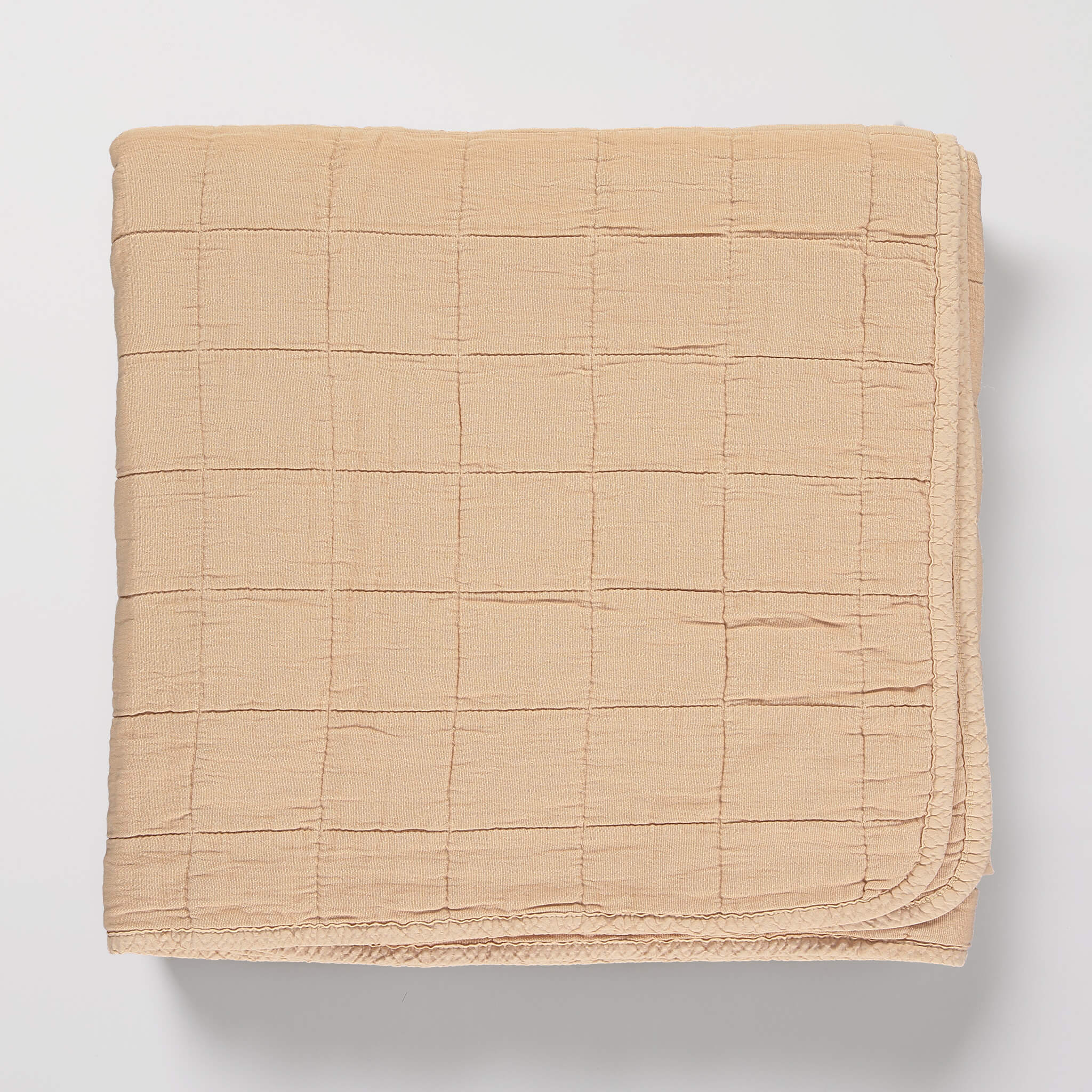 Square Quilted Gauze Blanket - Peach Blossom