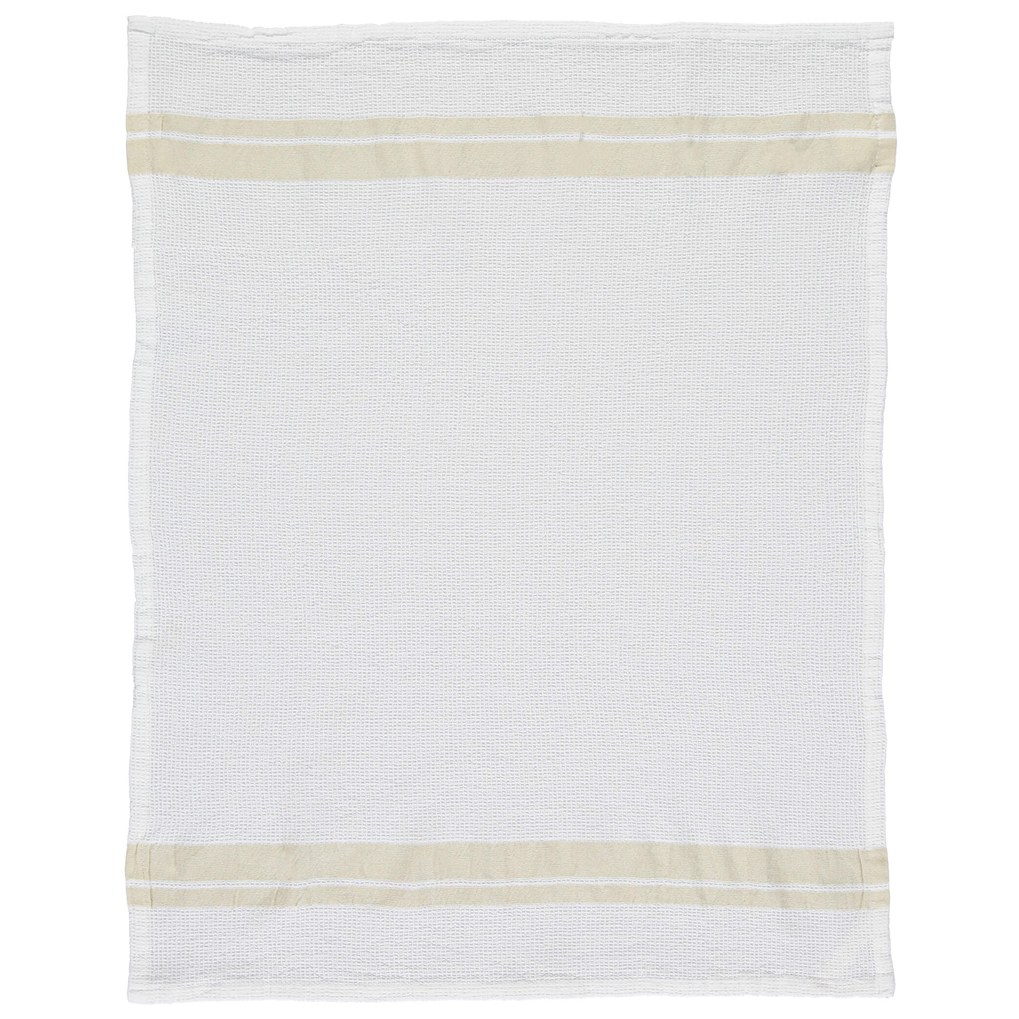 White Stripe Soft Waffle Cotton Hand Towels