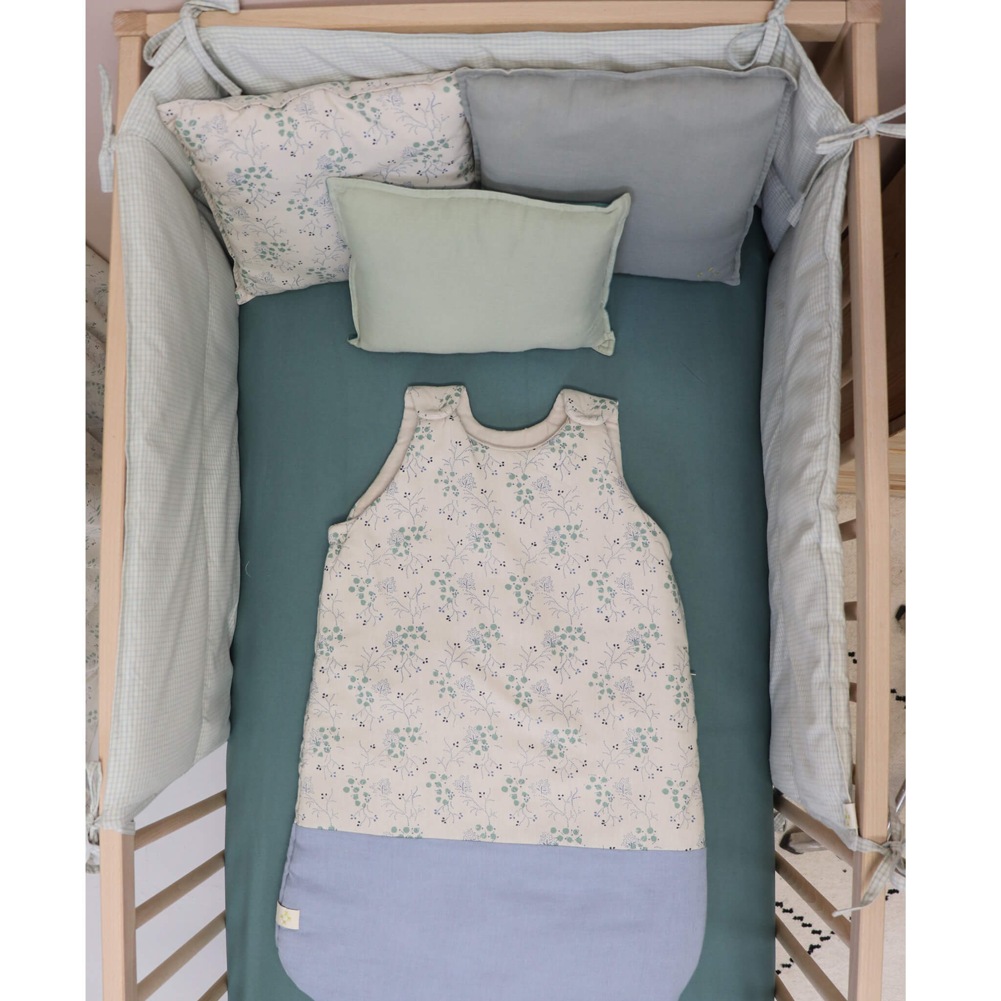 Organic Cotton Fitted Sheet - Teal