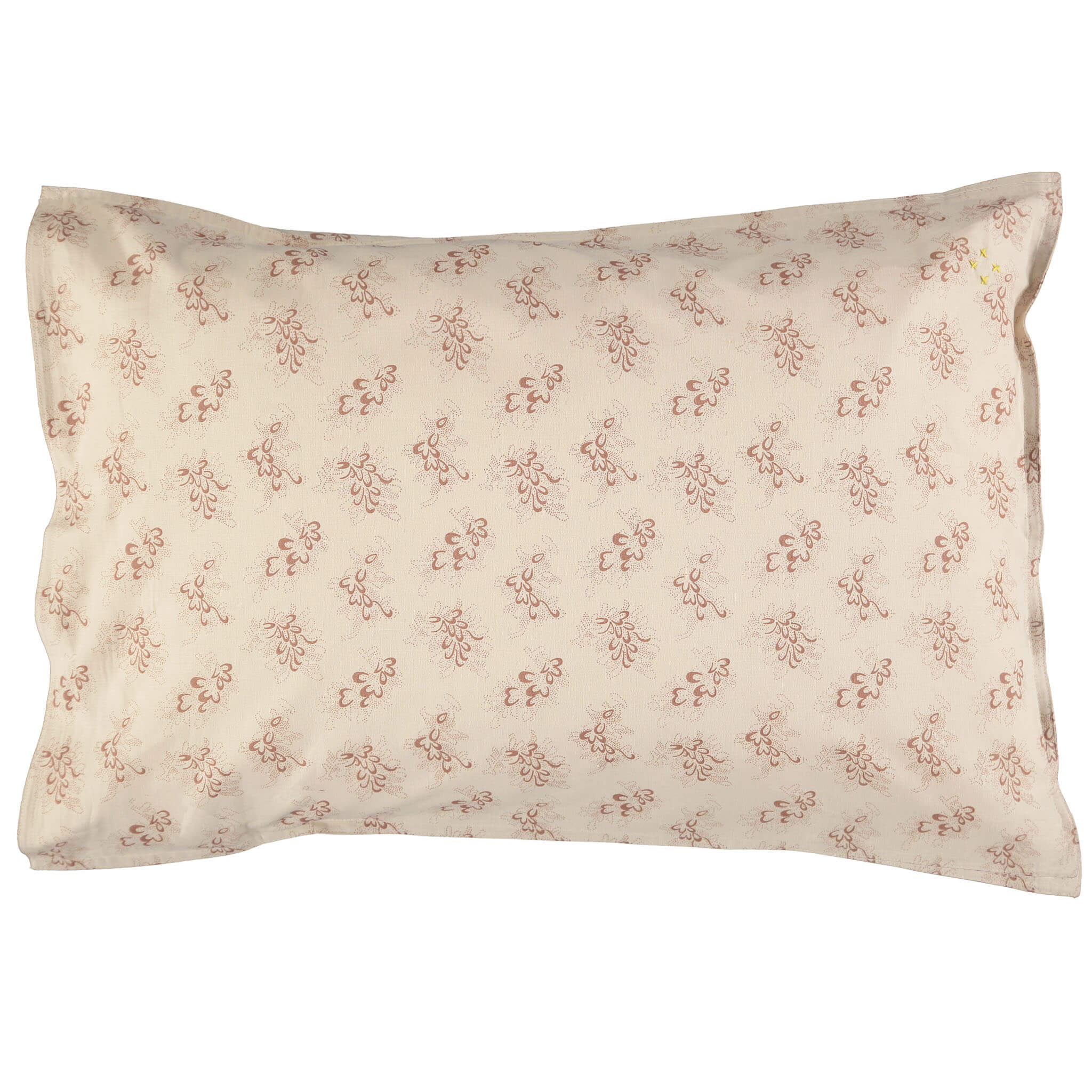 Celia print stone pillowcase with mink floral print bedding camomile london