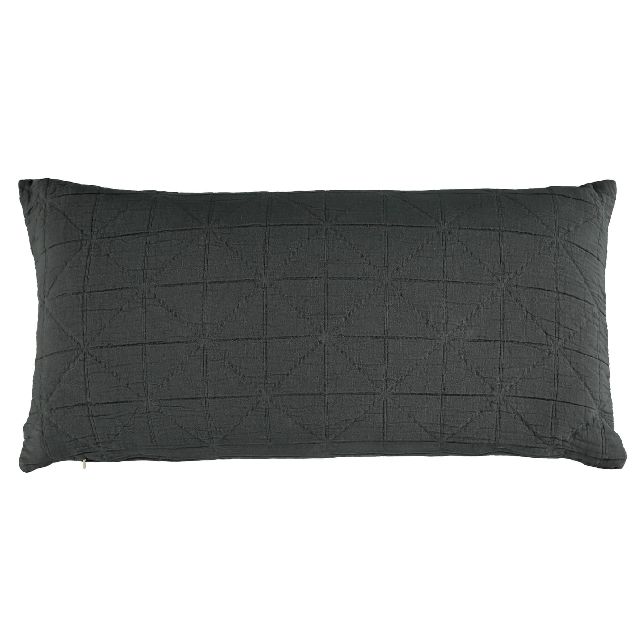 Diamond Soft Cotton Pillow Cover - Charcoal