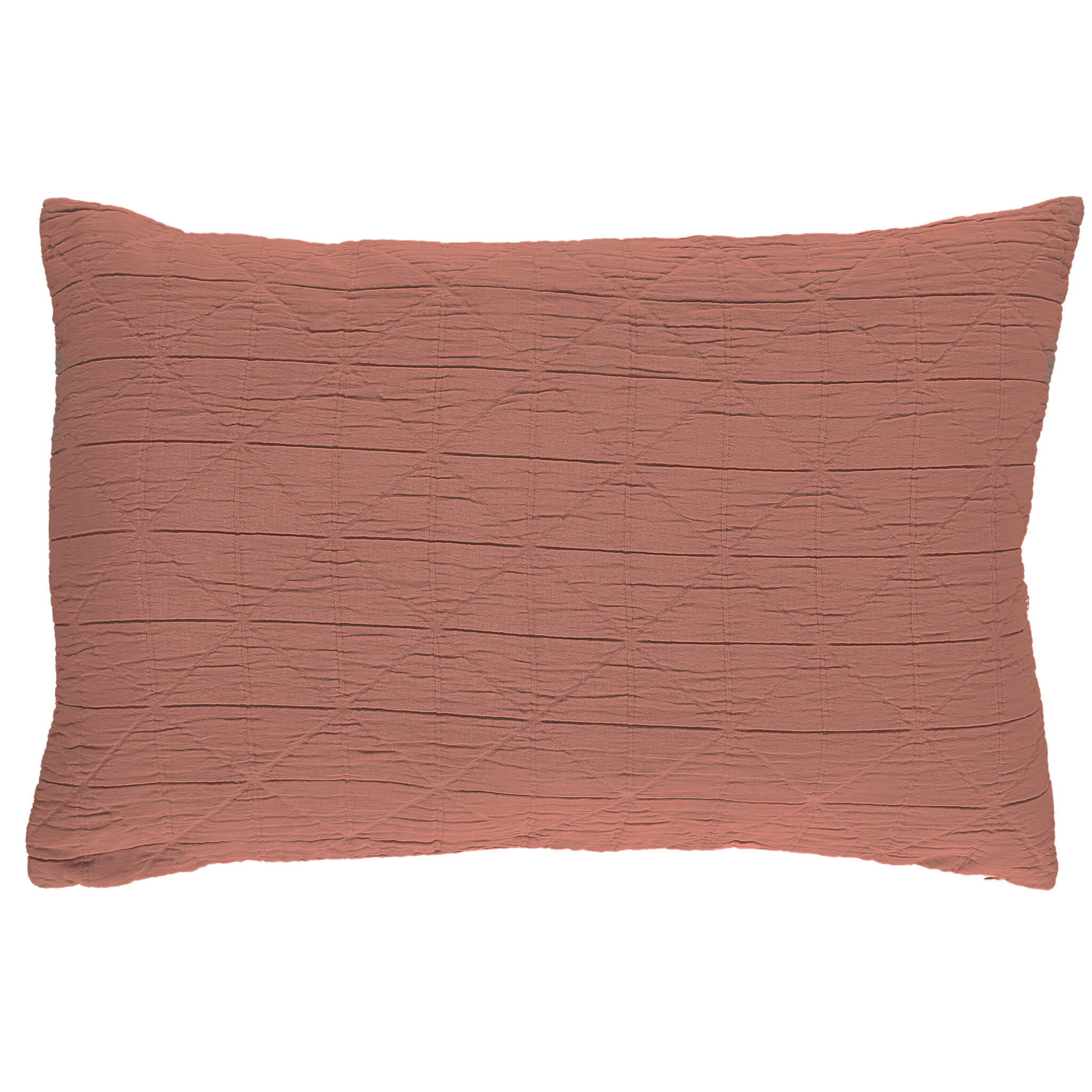 Diamond Soft Organic Cotton Pillow cover - Deep Clay