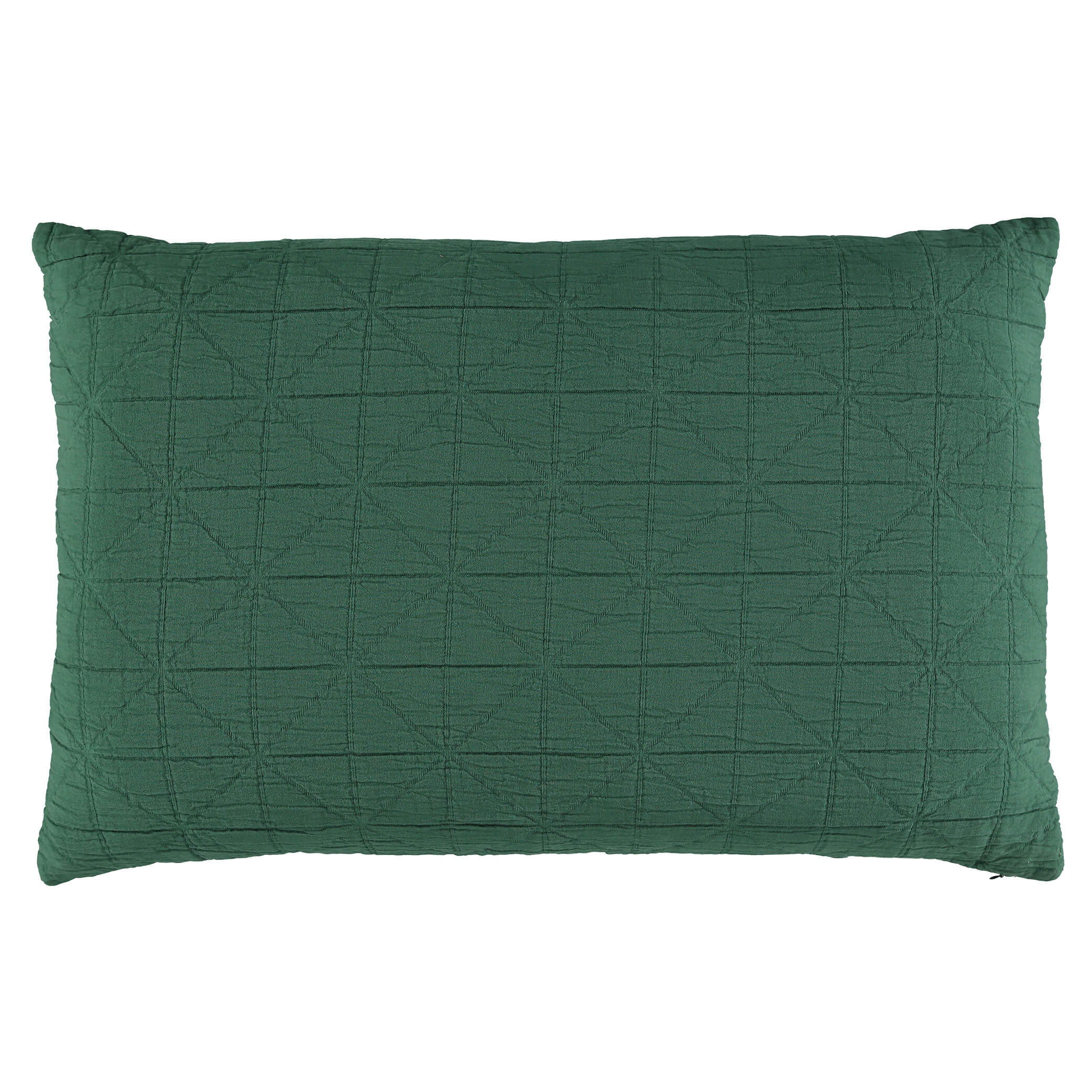 Diamond Soft Cotton Pillow Cover - Green