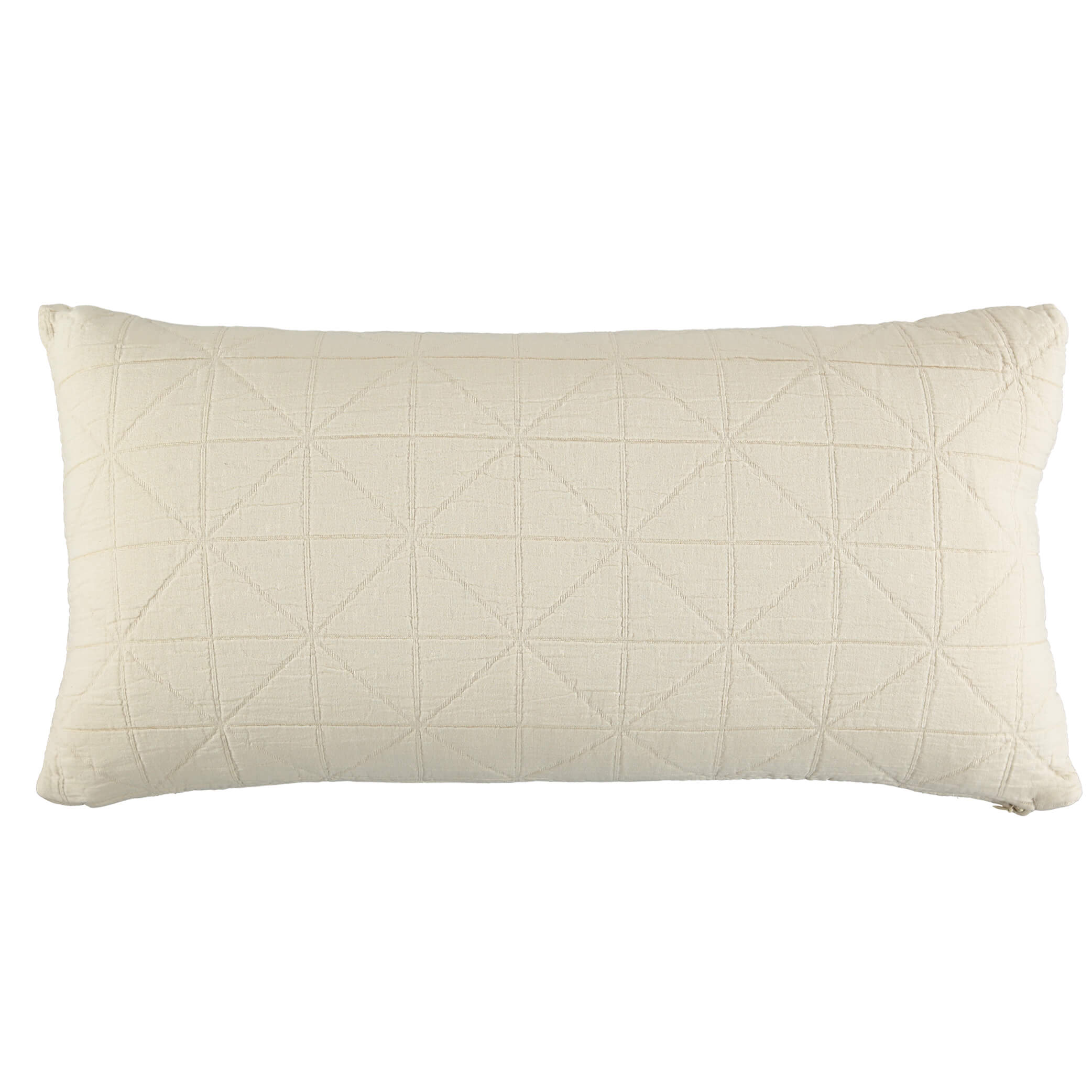 Diamond Soft Cotton Pillow Cover - Natural