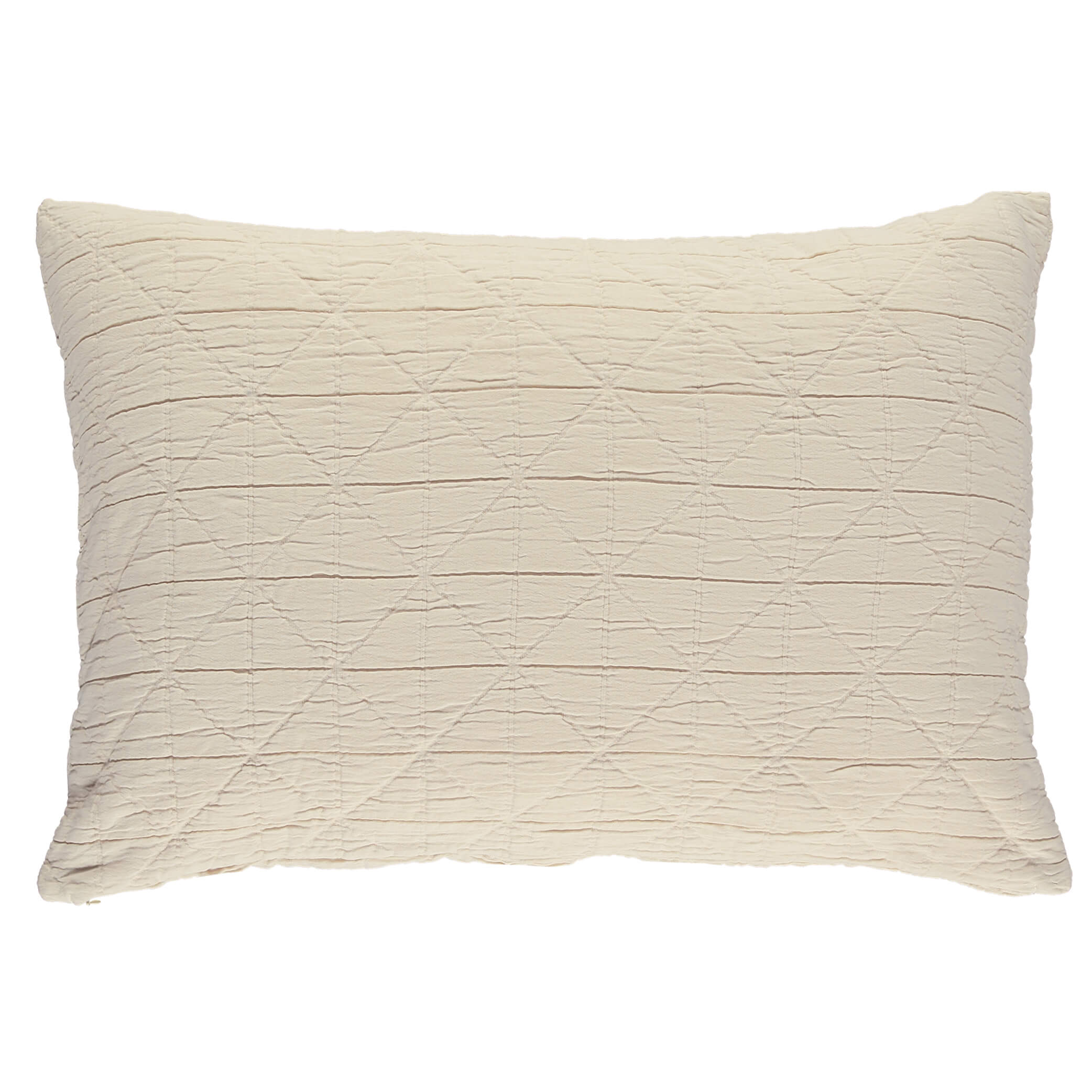 Diamond Soft Cotton Pillow Cover - Natural