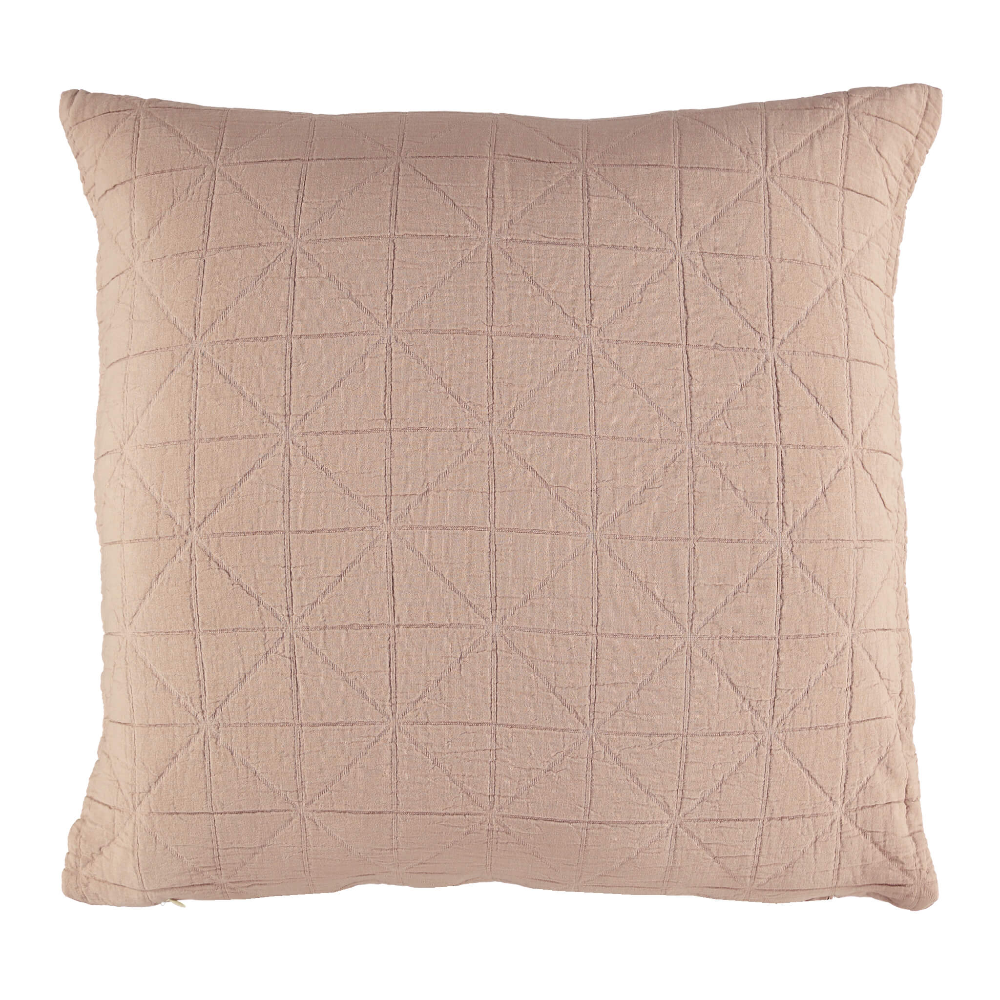 Diamond Soft Cotton Pillow Cover - Mink