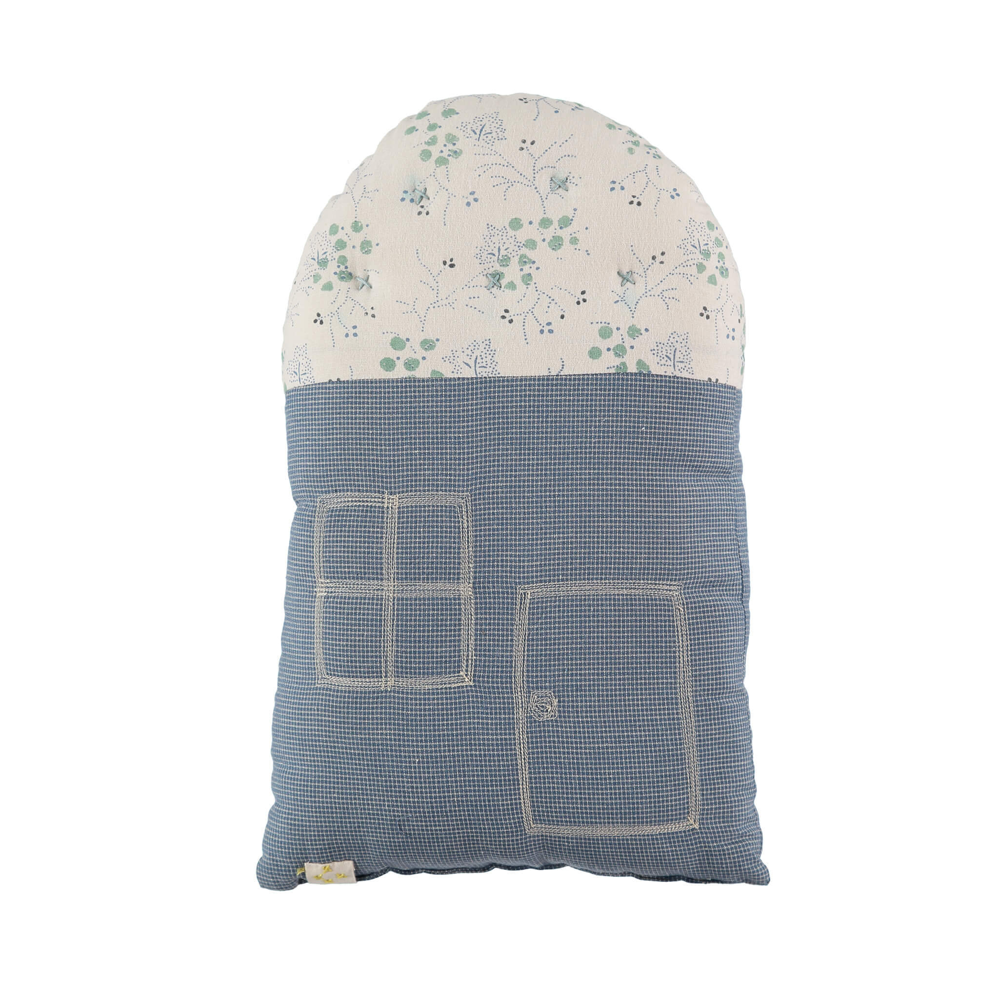 Small House cushion - Minako Cornflower