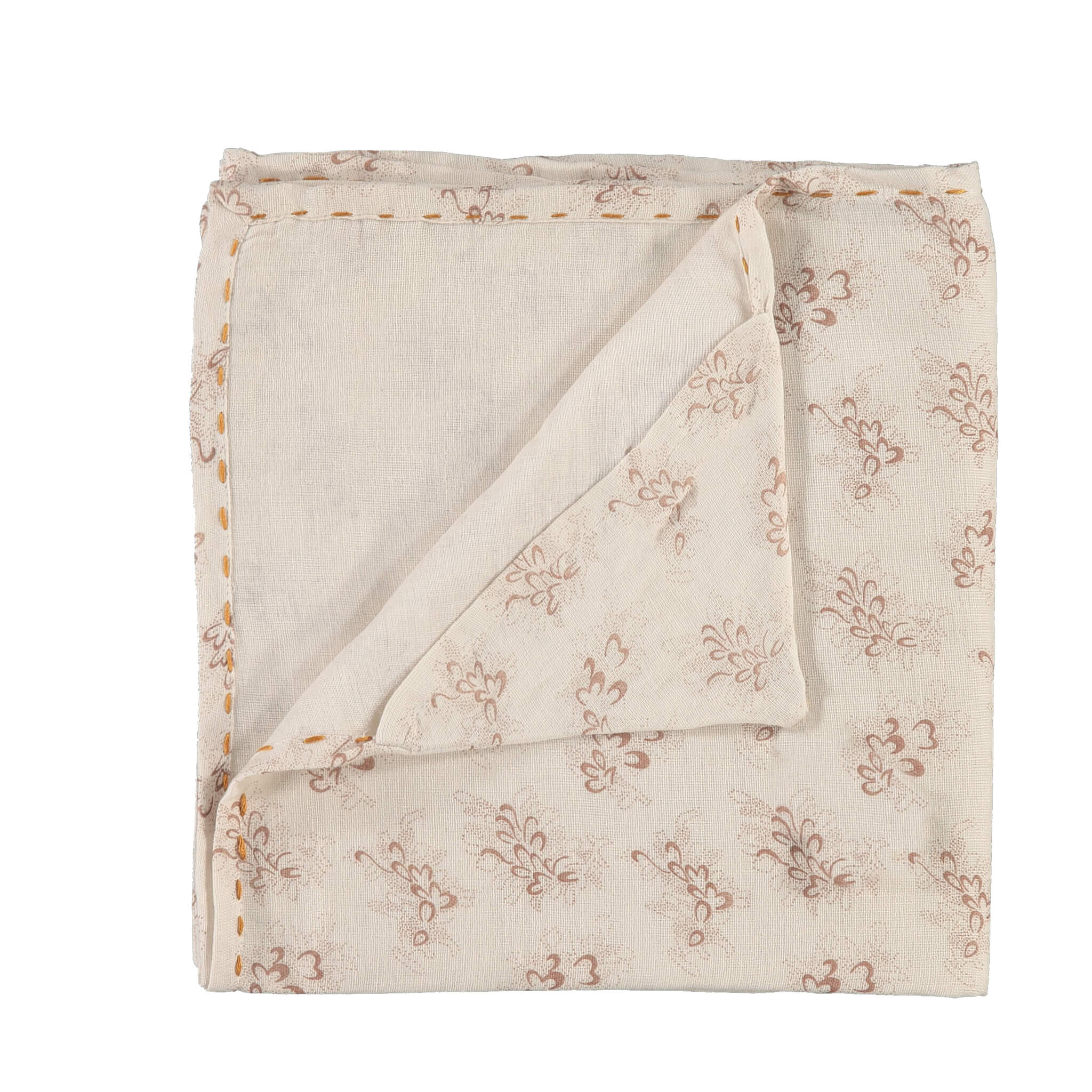 Single Layer Swaddle Blanket - Celia Stone / Mink