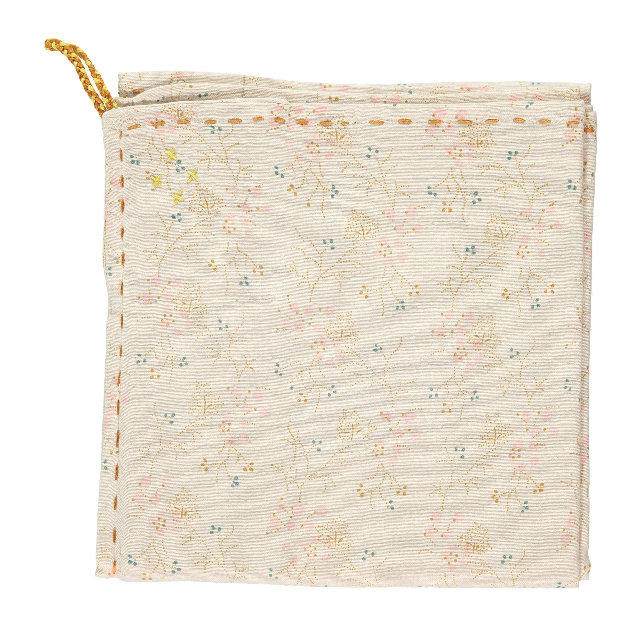 Single Layer Swaddle Blanket - Minako Golden/ Stone