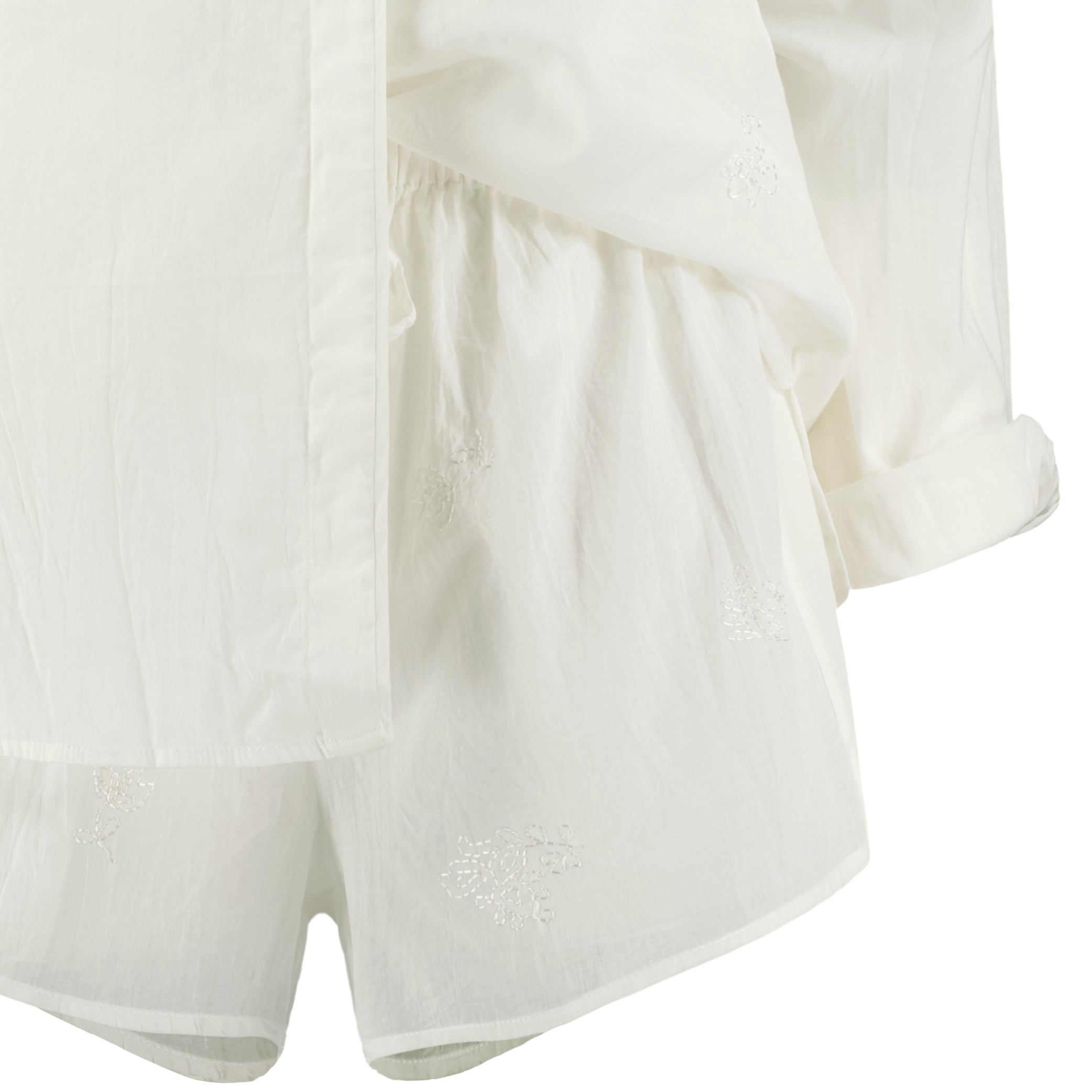 Cotton Voile Shirt in Chalk