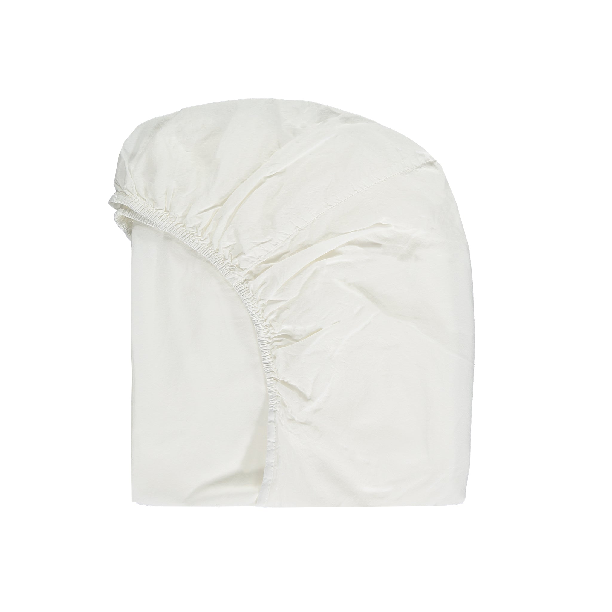 Organic Cotton Percale Fitted Sheet - Ivory