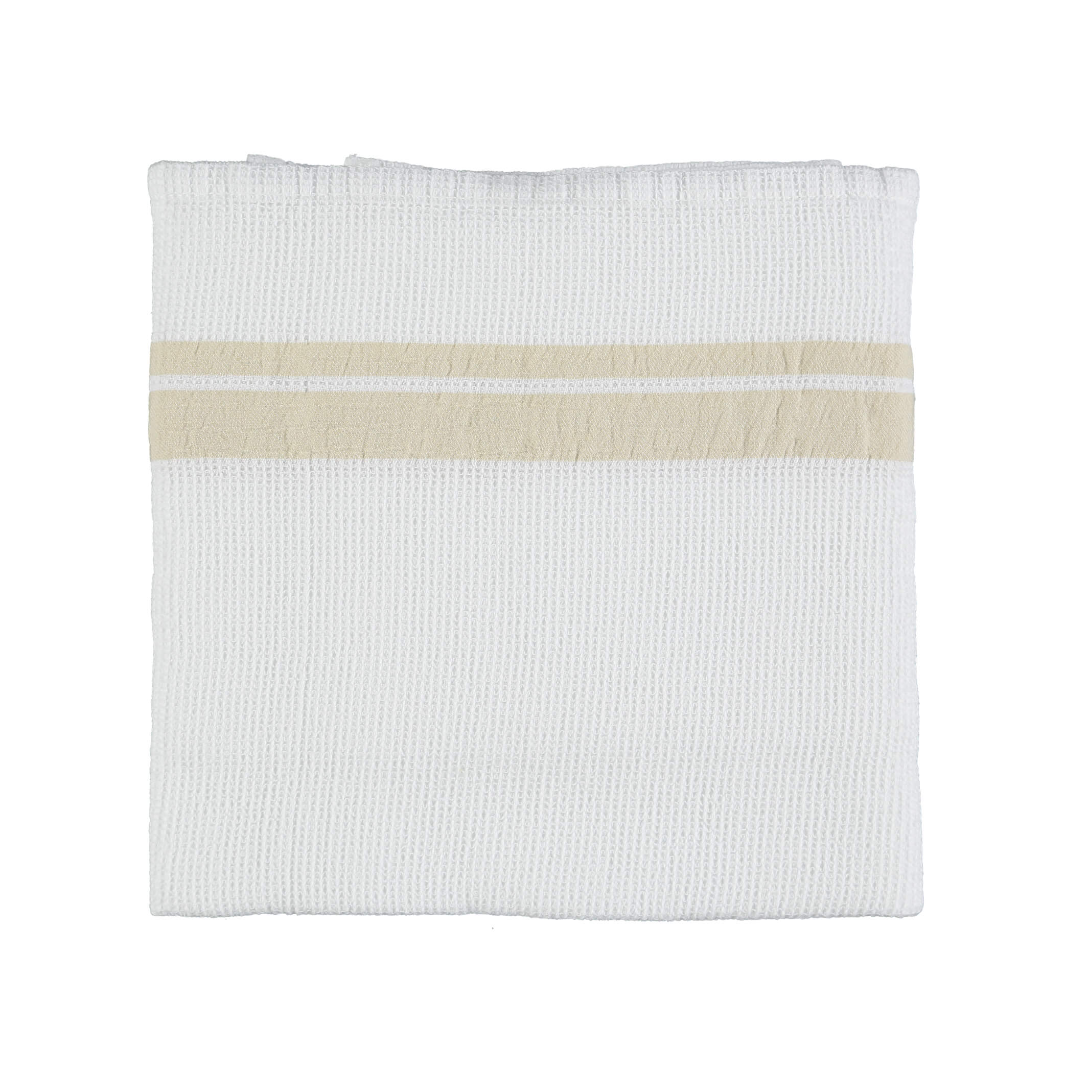 White Stripe Soft Waffle Cotton Towels