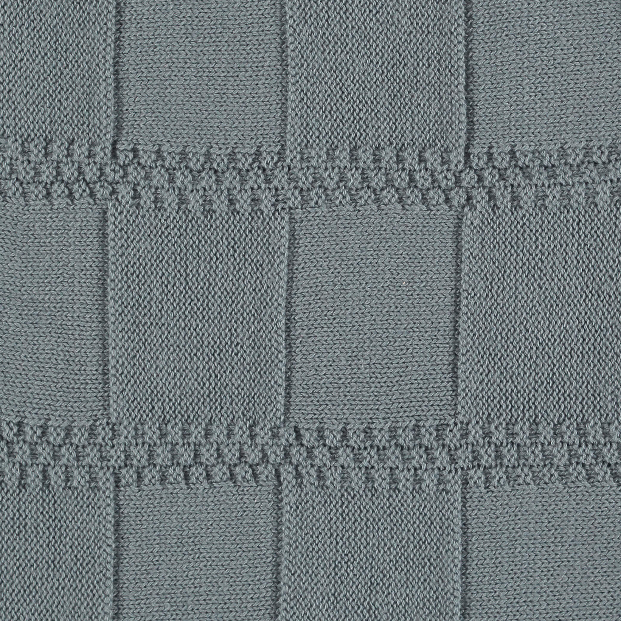 Merino Wool Knitted Baby Blanket - Smokey Blue