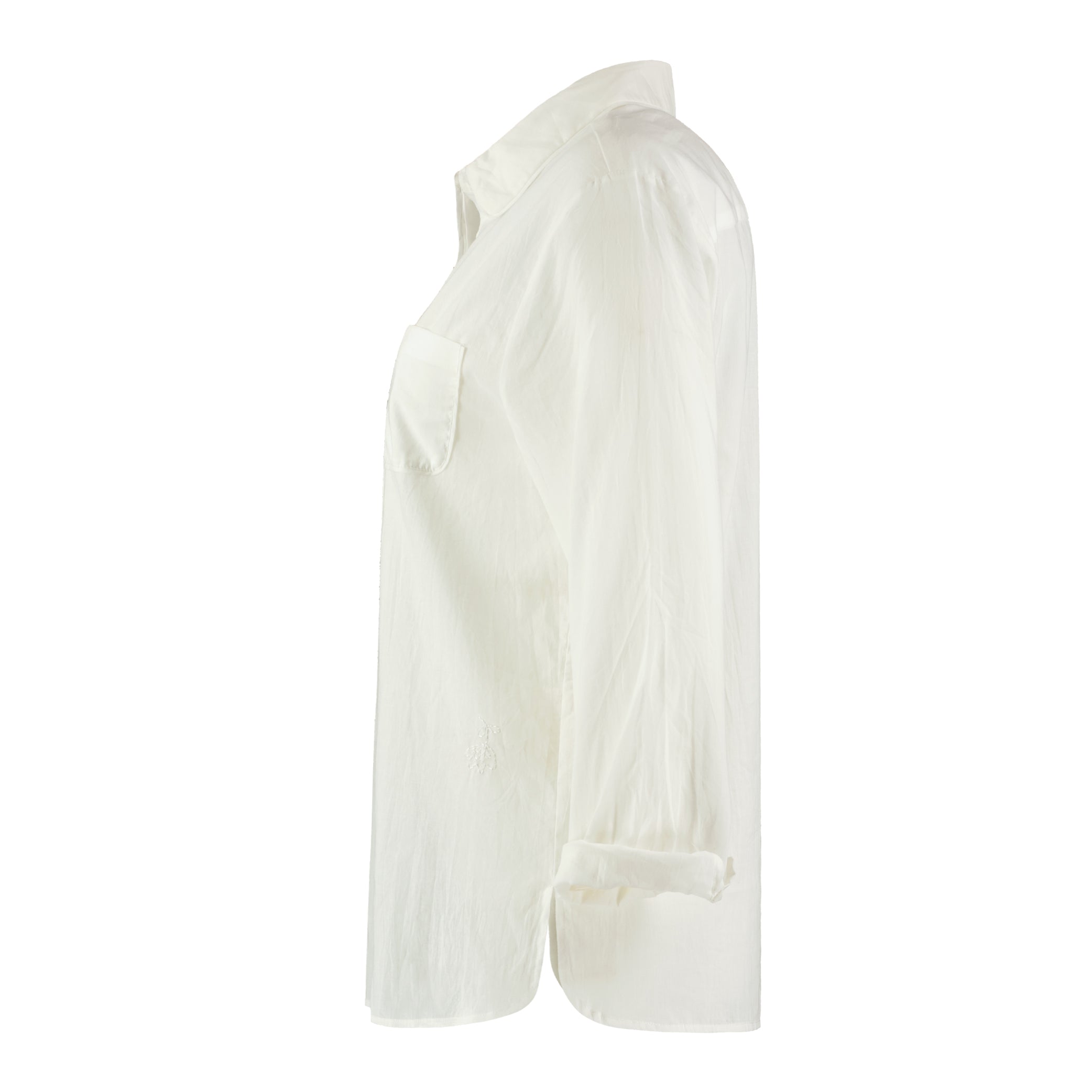 Cotton Voile Shirt in Chalk