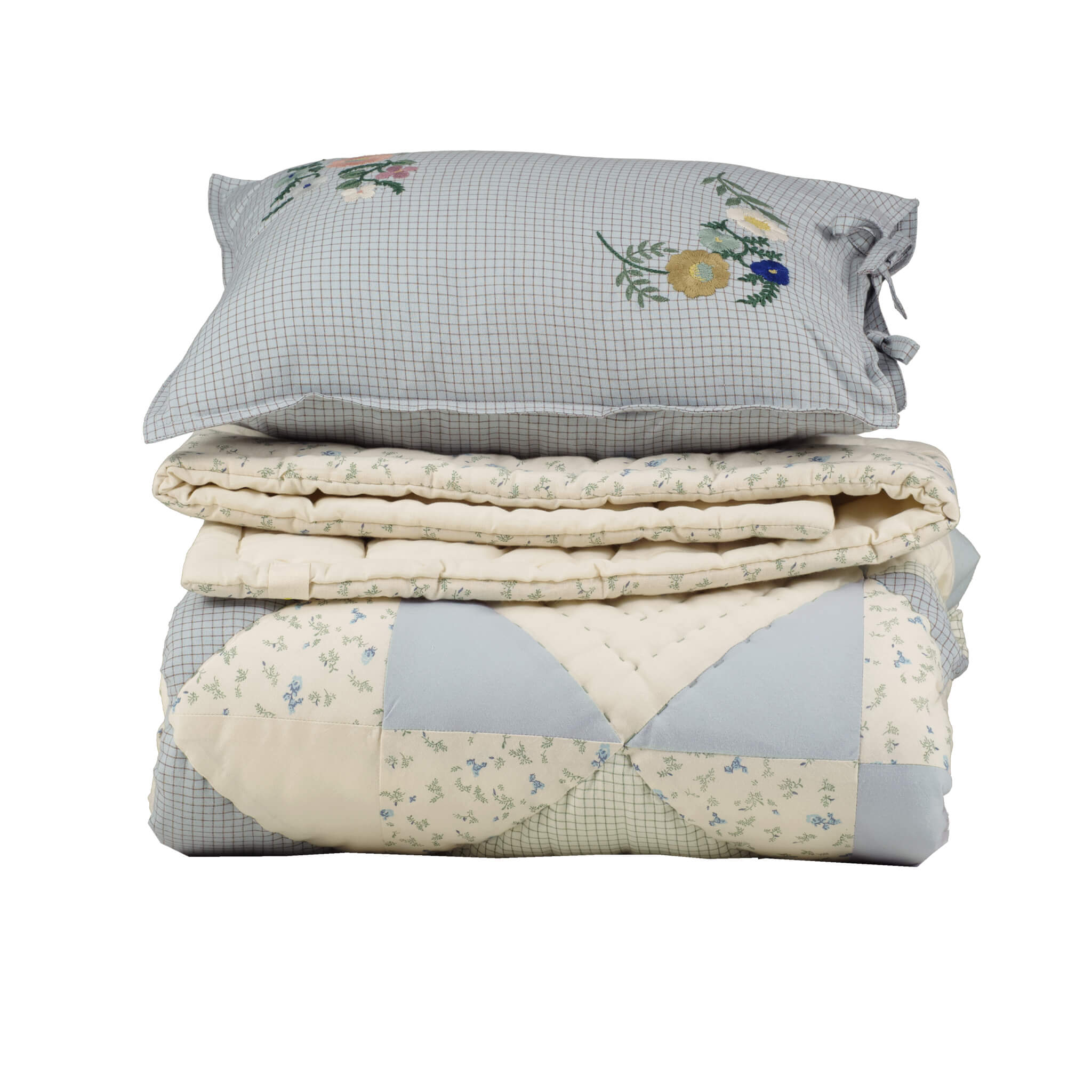 Limited Edition - Reversible Bella patchwork hand quilted blanket