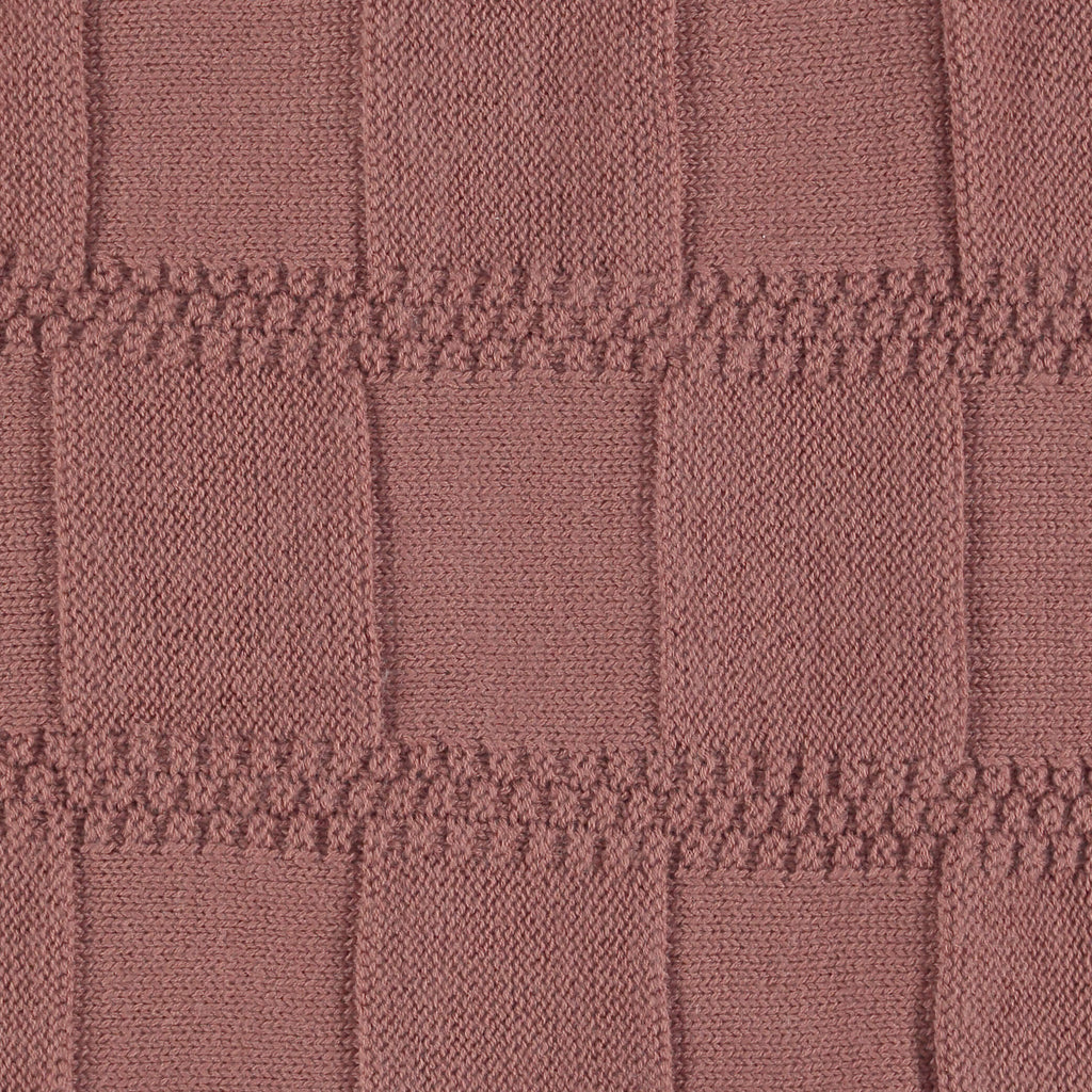 Merino Wool Knitted Small Throw - Deep Clay