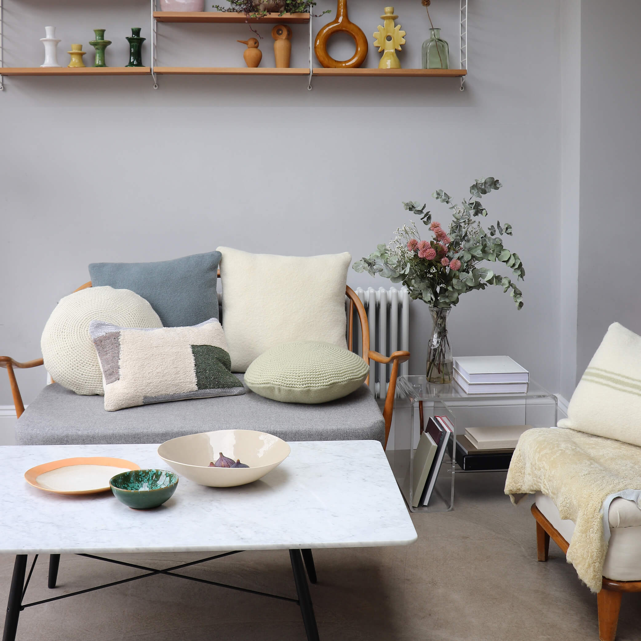 Rectangle colour block cushion