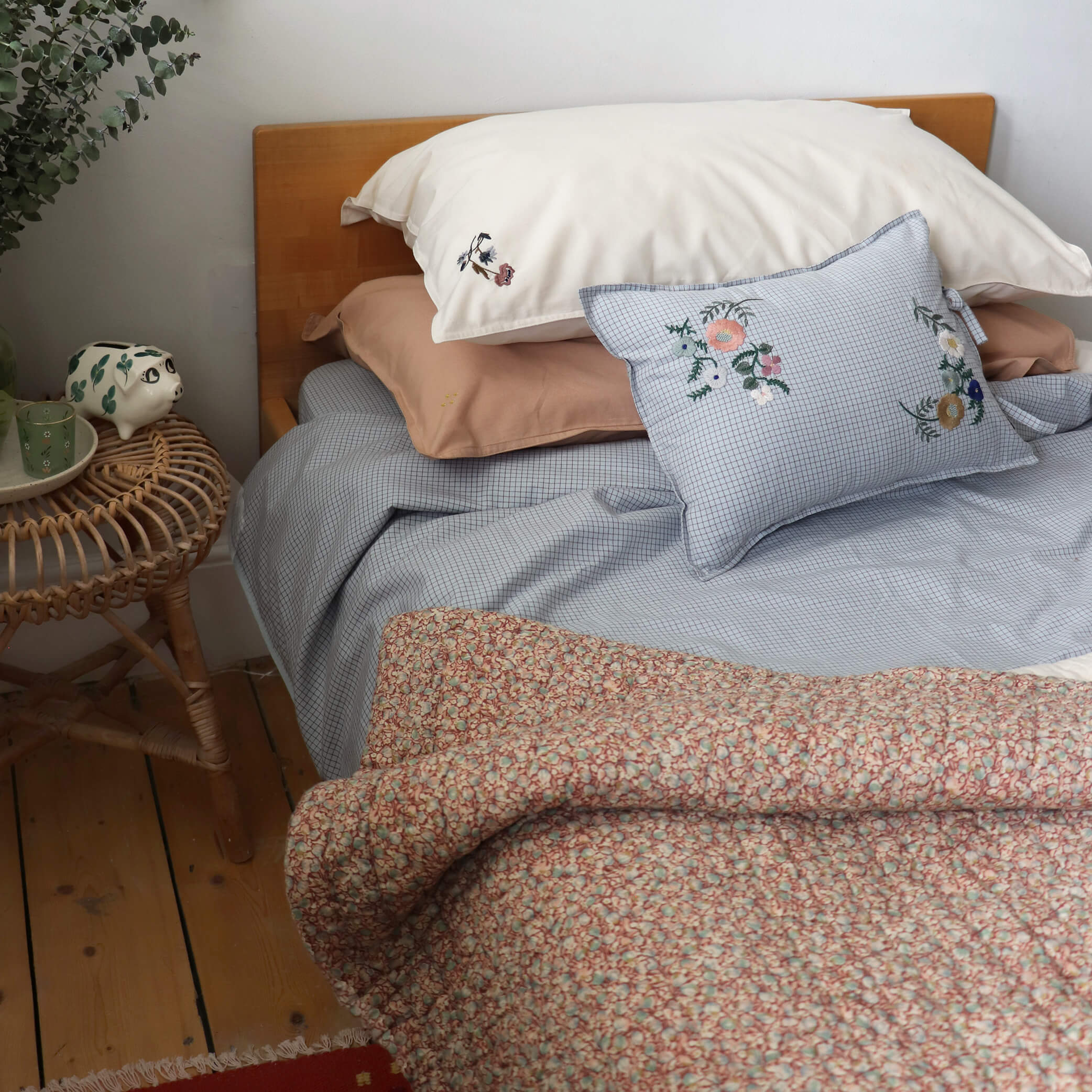 Organic Cotton Pillowcase - Peach blossom